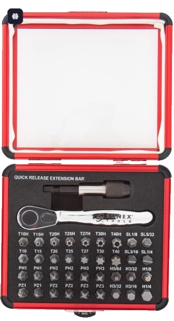 SUNEX MODEL 9726 38 PIECE MINI RATCHET & BIT SET – NEW WITHOUT TAGS