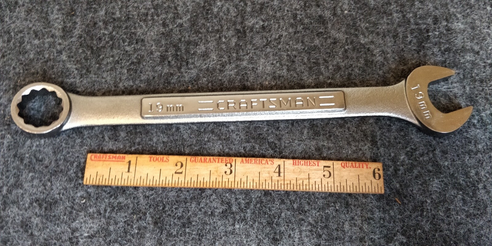 NOS!! Craftsman Metric MM Combination Wrench, USA 🇺🇸 12pt, 19mm # 42921 VɅ
