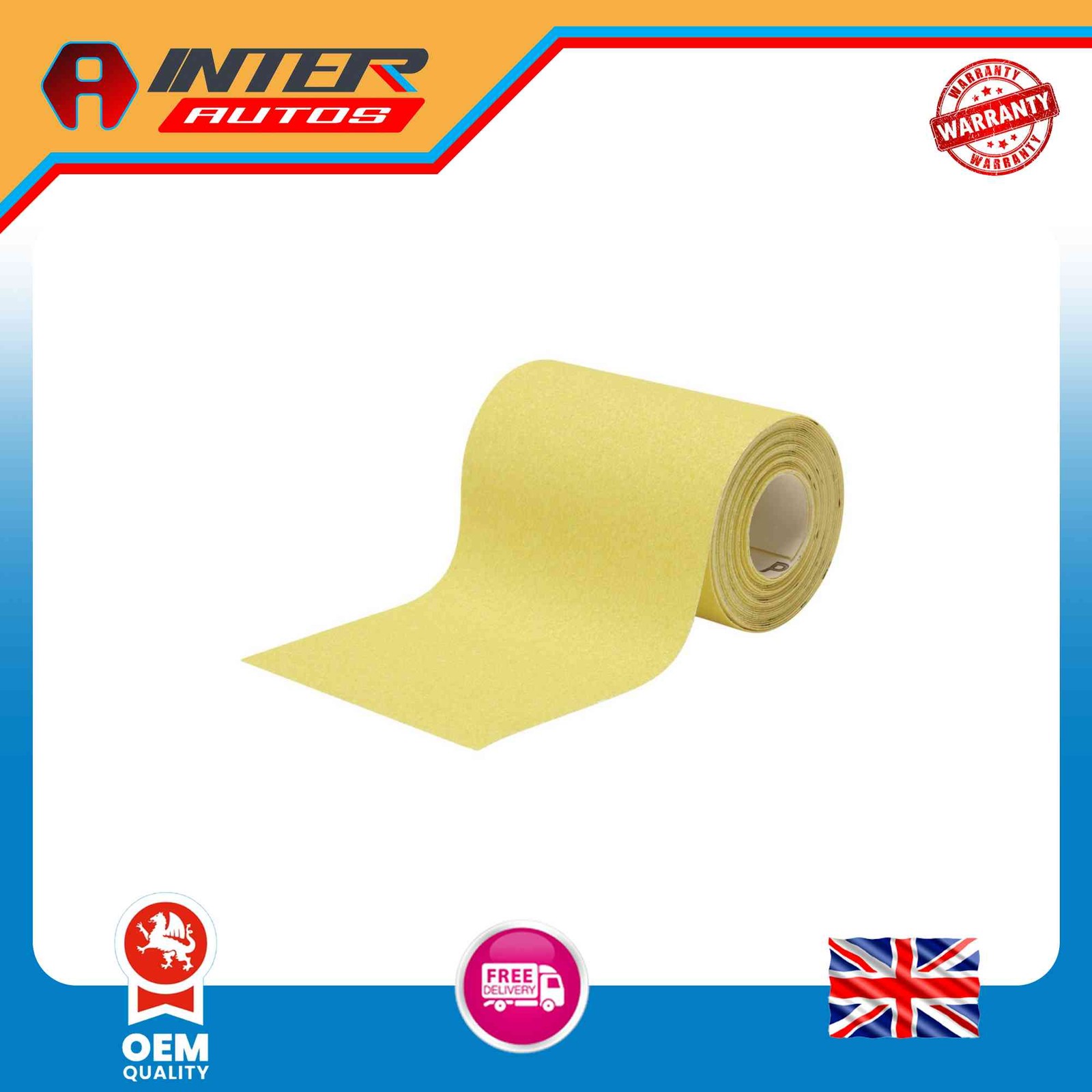 Draper Woodworking Sanding Roll, 115mm x 5m, 80 Grit 89843