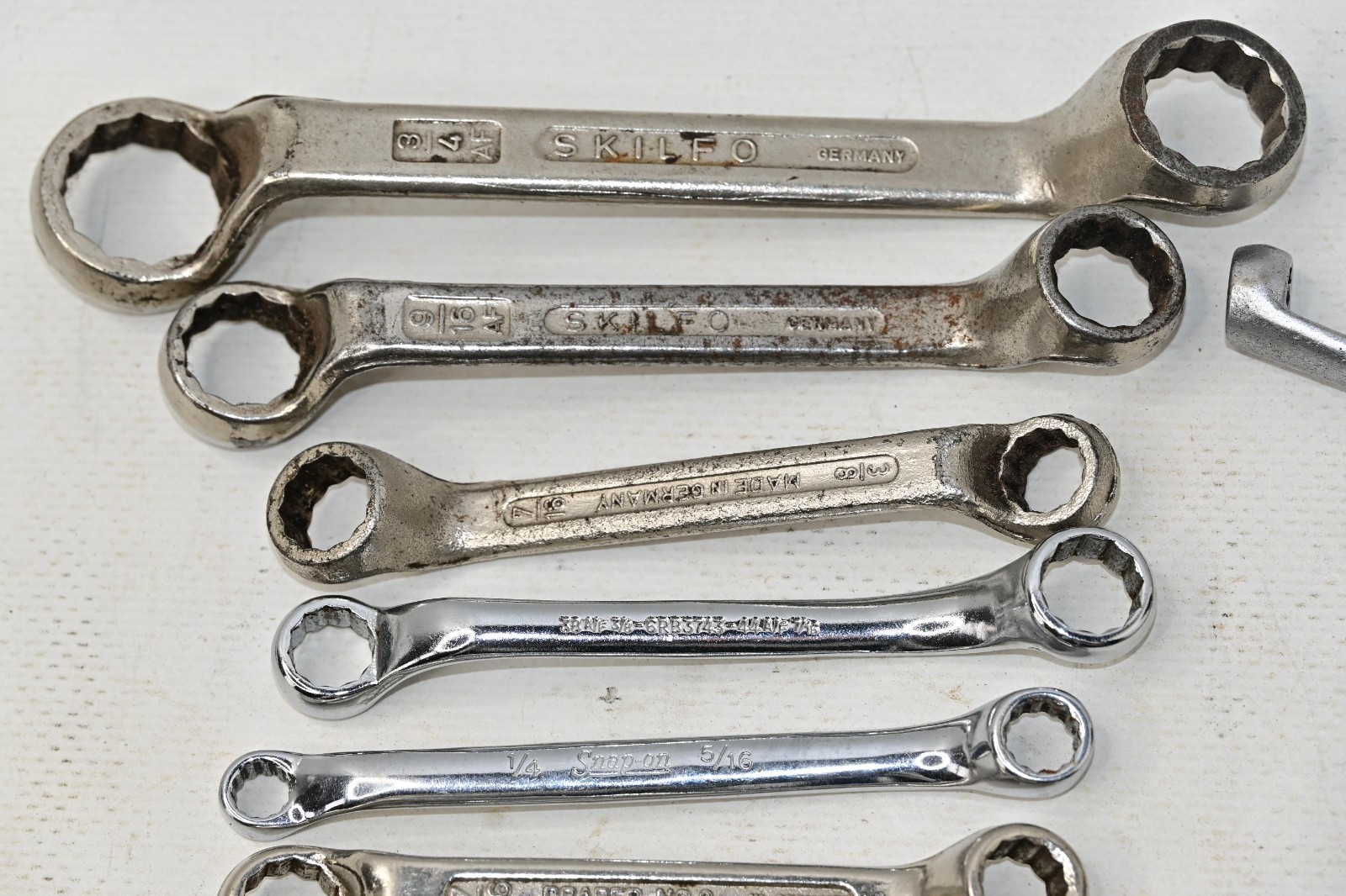 Vintage AF Offset Ring Spanners x 10 AF sizes as photos