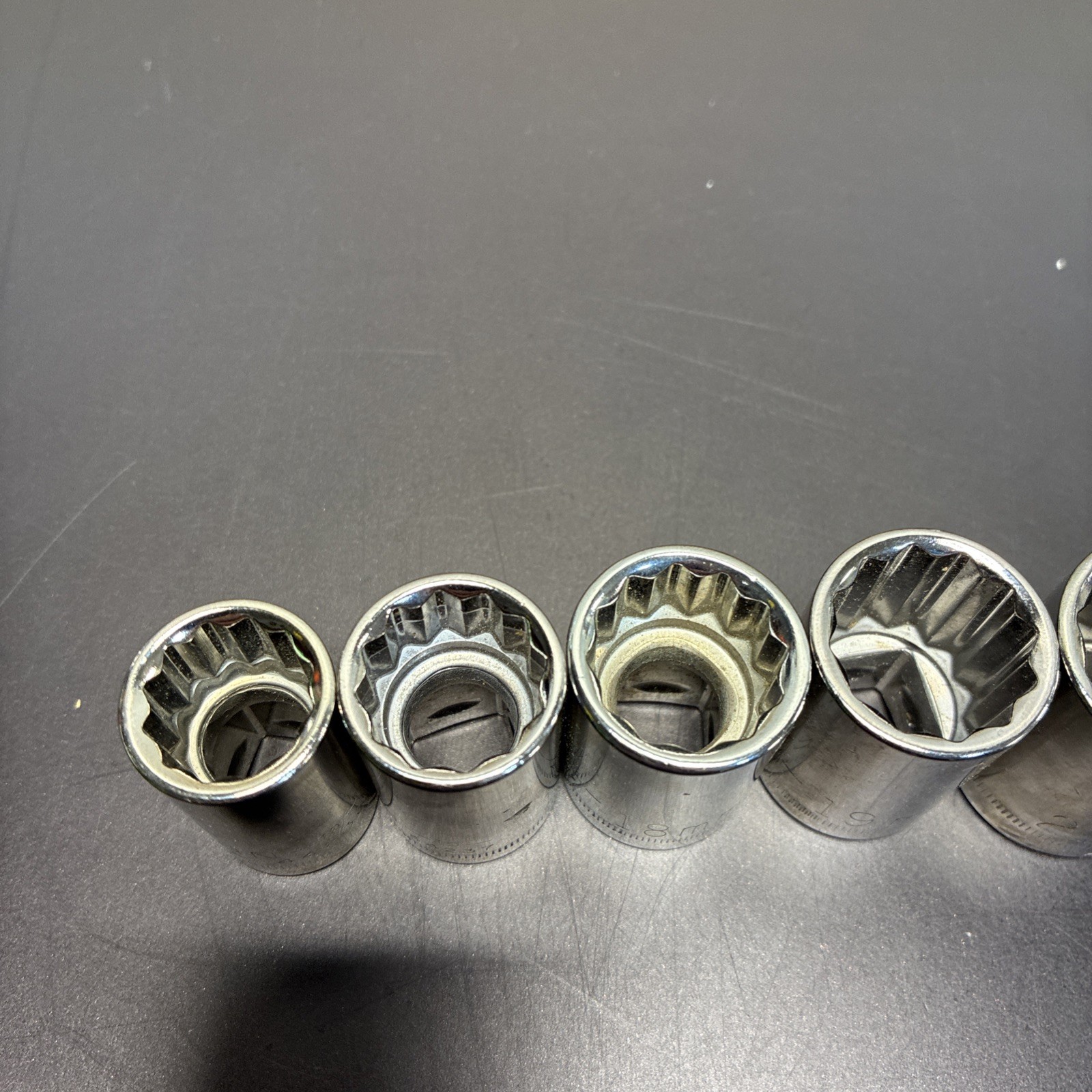 Craftsman USA G Series 1/2 Drive 12 Point Metric Socket Lot 15-32mm 10pc NOS