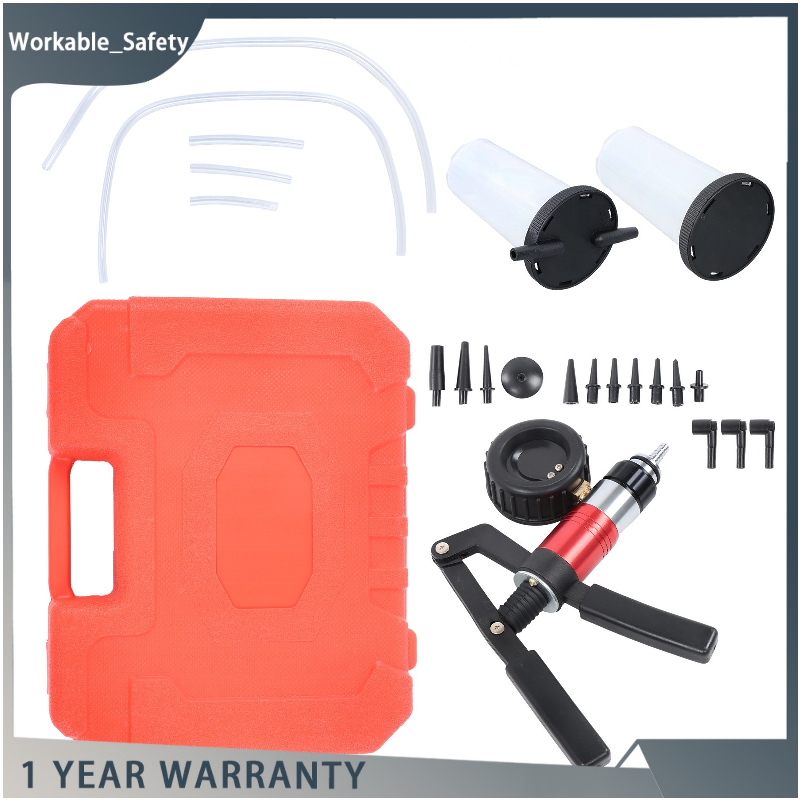23PCS Handheld Vacuum Pump Tester Brake Bleeder Kit Brake System Bleeding Tool