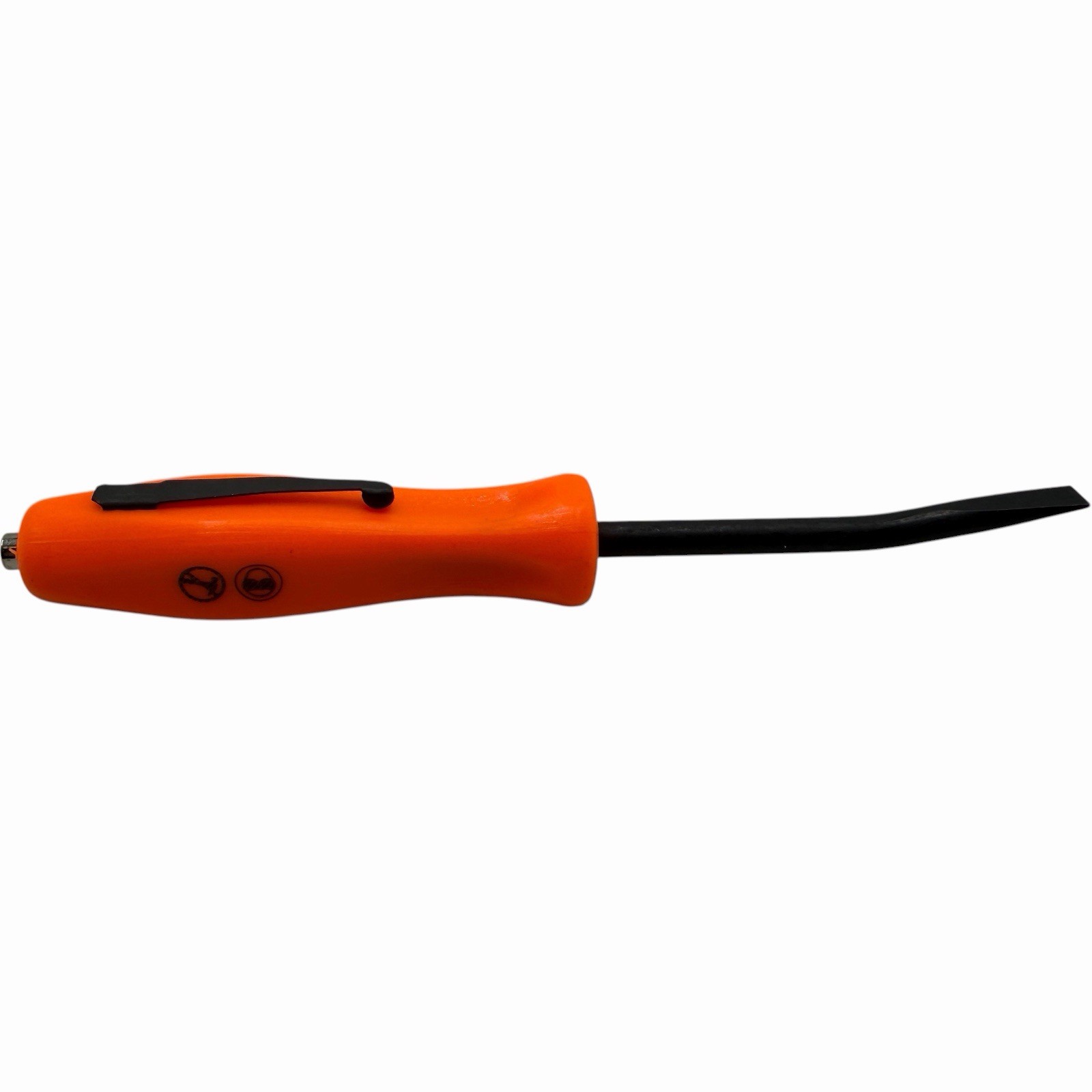 Snap On Tools Mini Magnetic Pocket Pry Bar Orange 5 inch Bent 45 Degree
