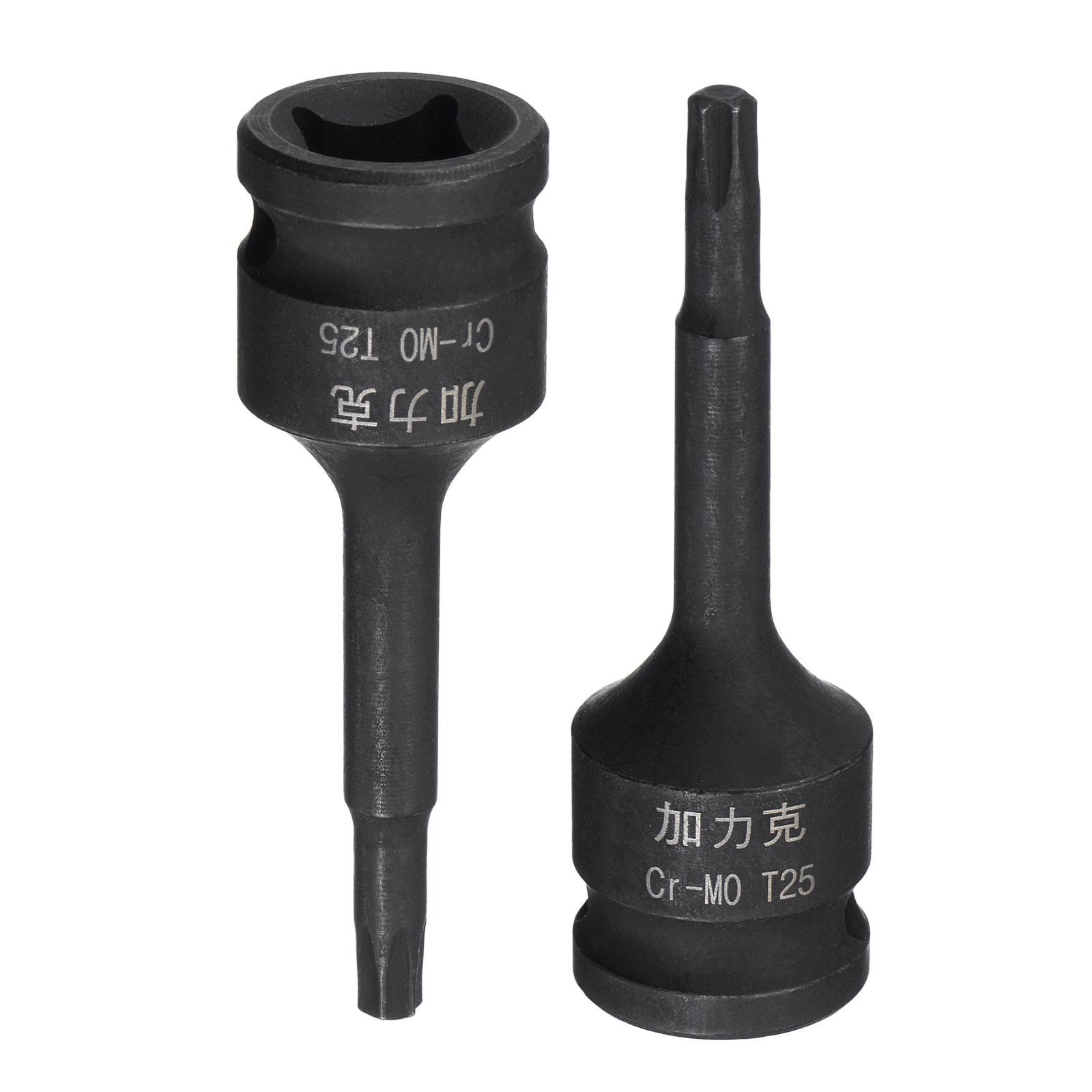 T25 Impact Torx Bit Socket 3/8″ Square Drive 60mm Length CR-MO