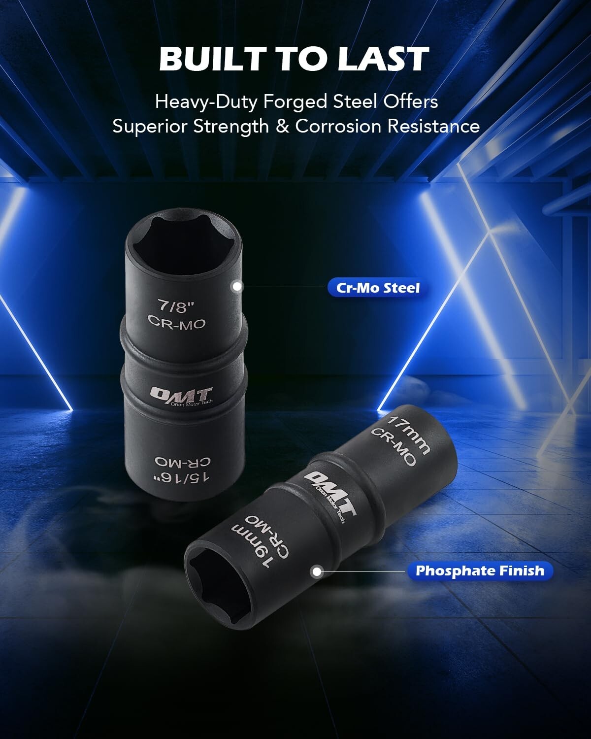 Lug Nut Socket Set, 5pc 1/2″ Drive Impact Flip Socket Set
