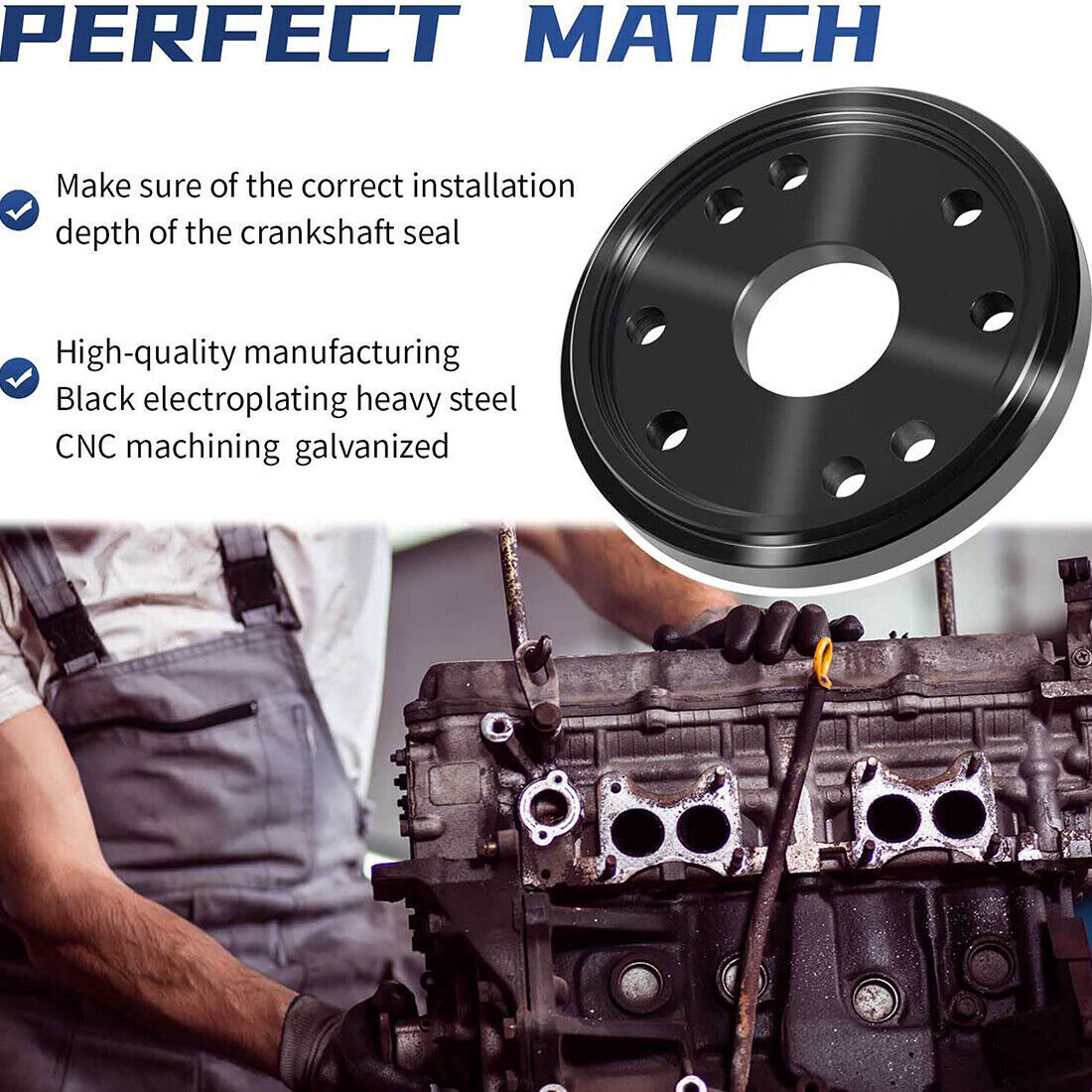 Rear Crankshaft Seal & Wear Sleeve Installer for Cummins 3.9L,5.9L,6.7L,ISC 8.3L