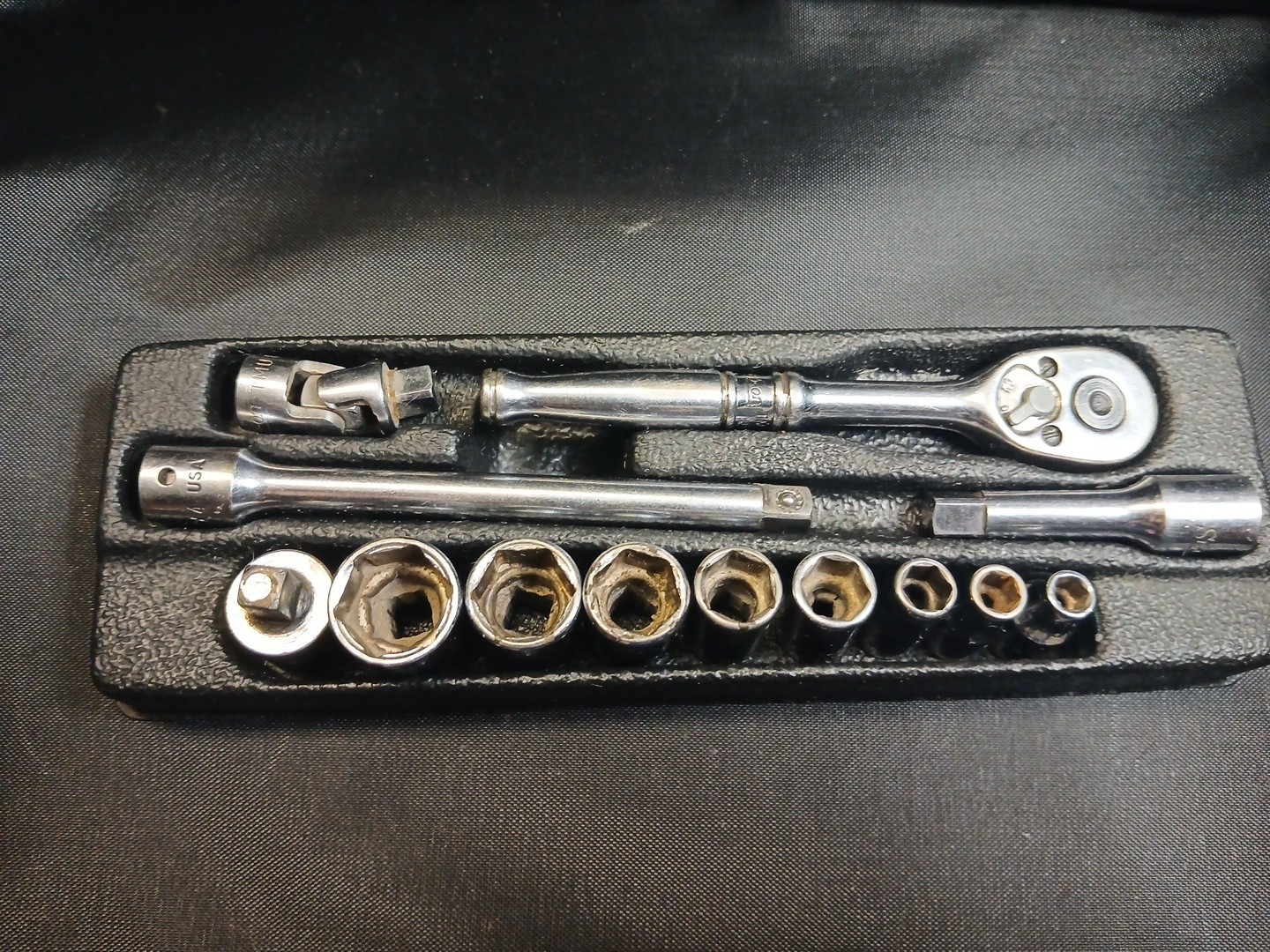 Snap On 1/4 Inch Drive Metric Ratchet Socket Set NO MISSING PIECES