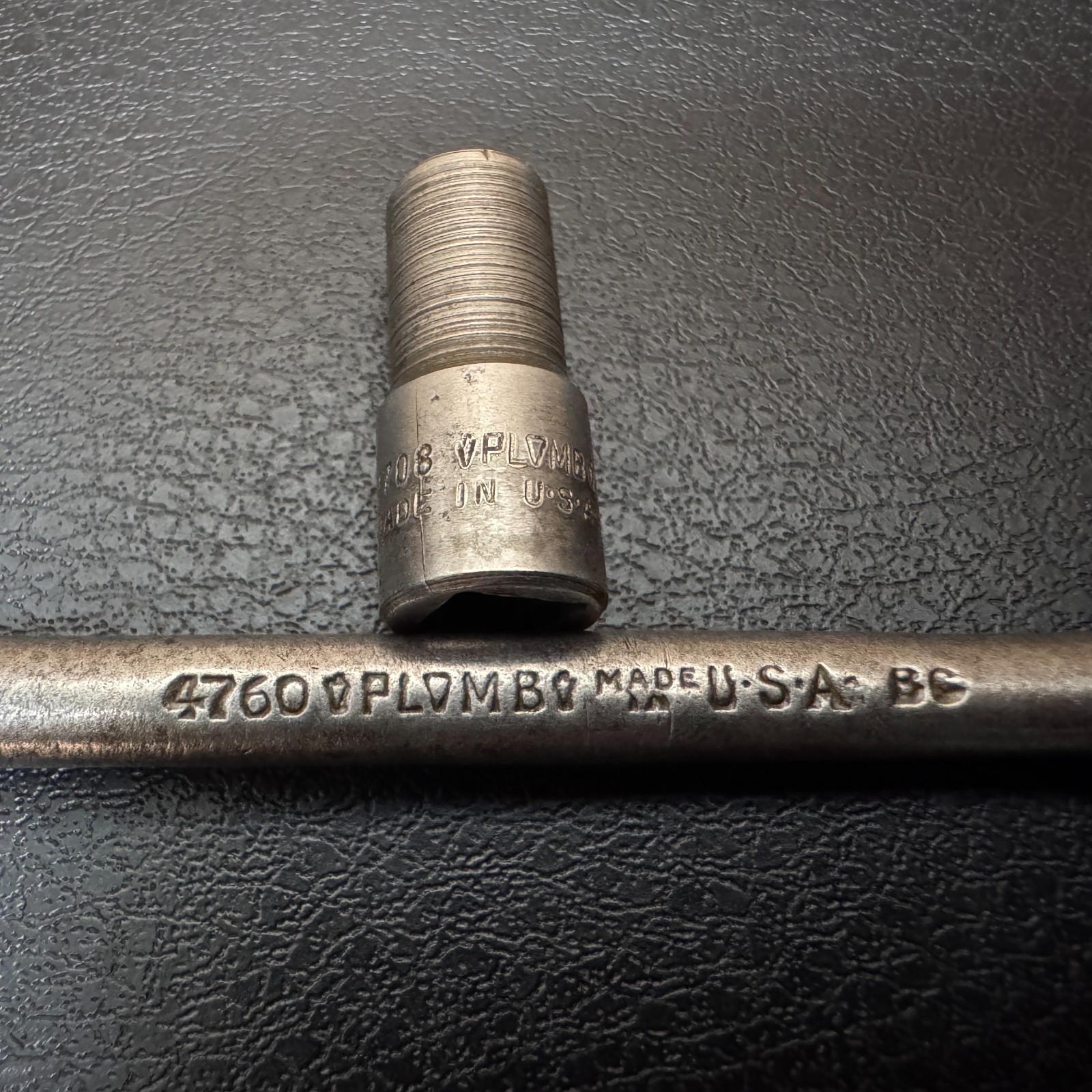 PLOMB PLVMB 1/4 Drive 3″ Socket Extension 4760 & 6PT 1/4″ Socket 4708 USA 1940s
