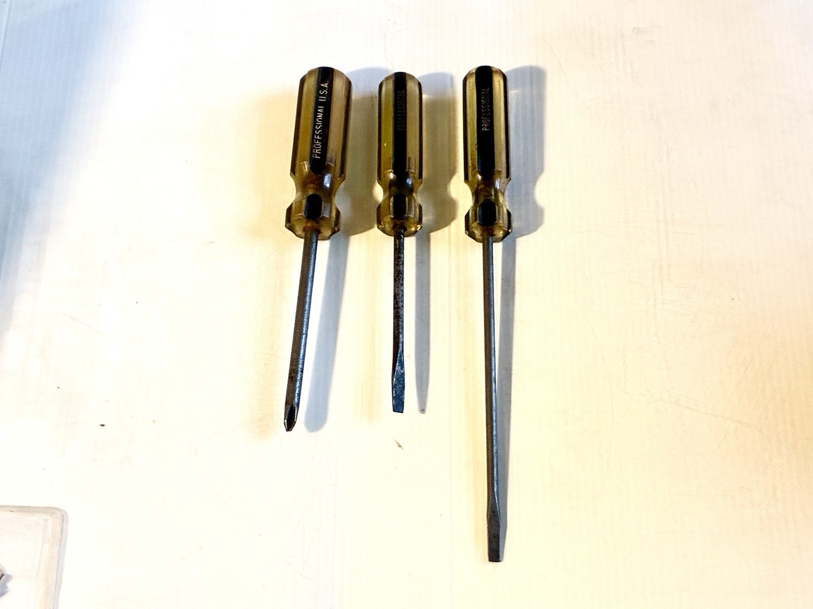 3 Vintage Professional Screwdrivers Phillips And Flat Made In The USA