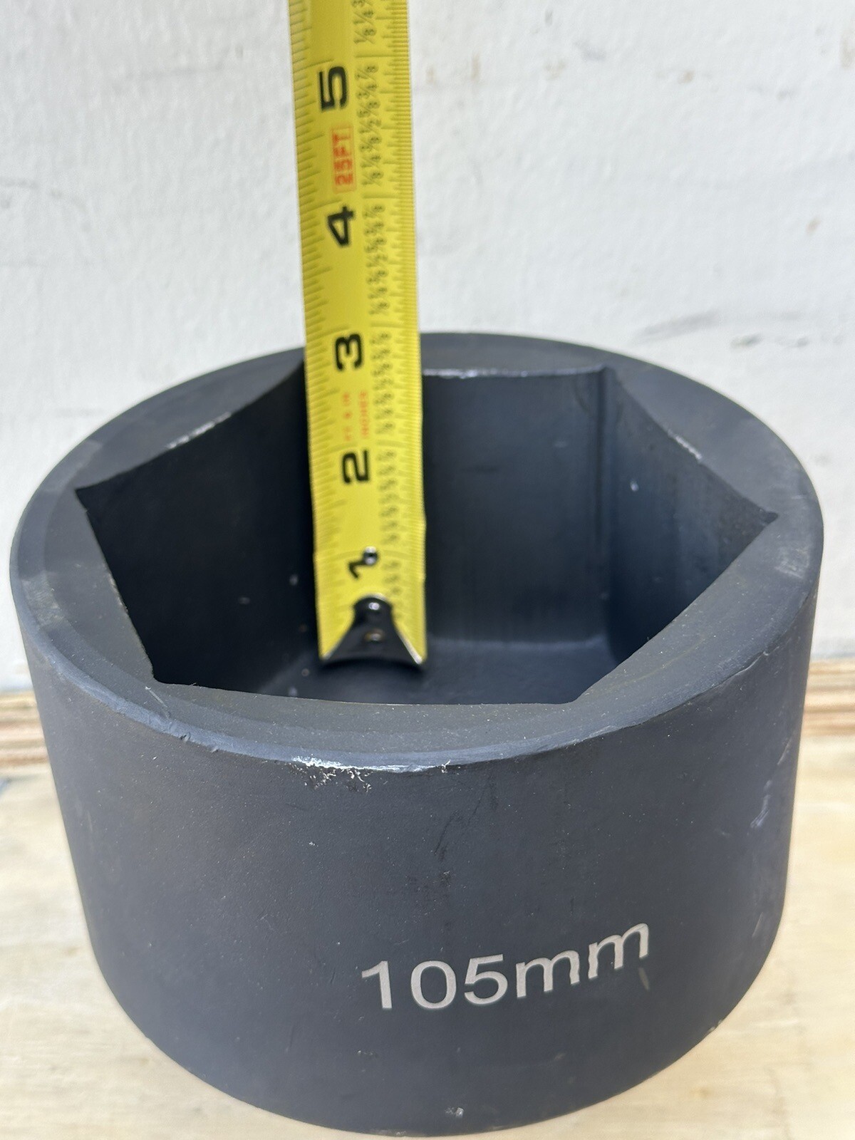 1″ Dr. 105mm 6pt. Jumbo Shallow Impact Socket For Machinery Loosing Lug Nut
