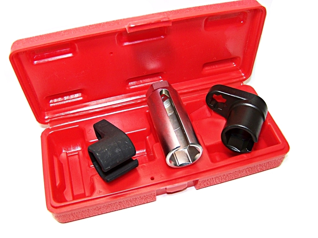 3 pc Oxygen Sensor Socket Wrench O2 Tool Remover Installer 6 Points Sockets Set