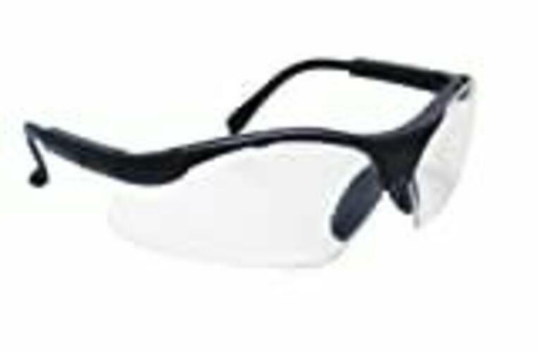SAS Safety SAS541-0000 Sidewinders Safety Glasses – Black Frames-Clear Lens