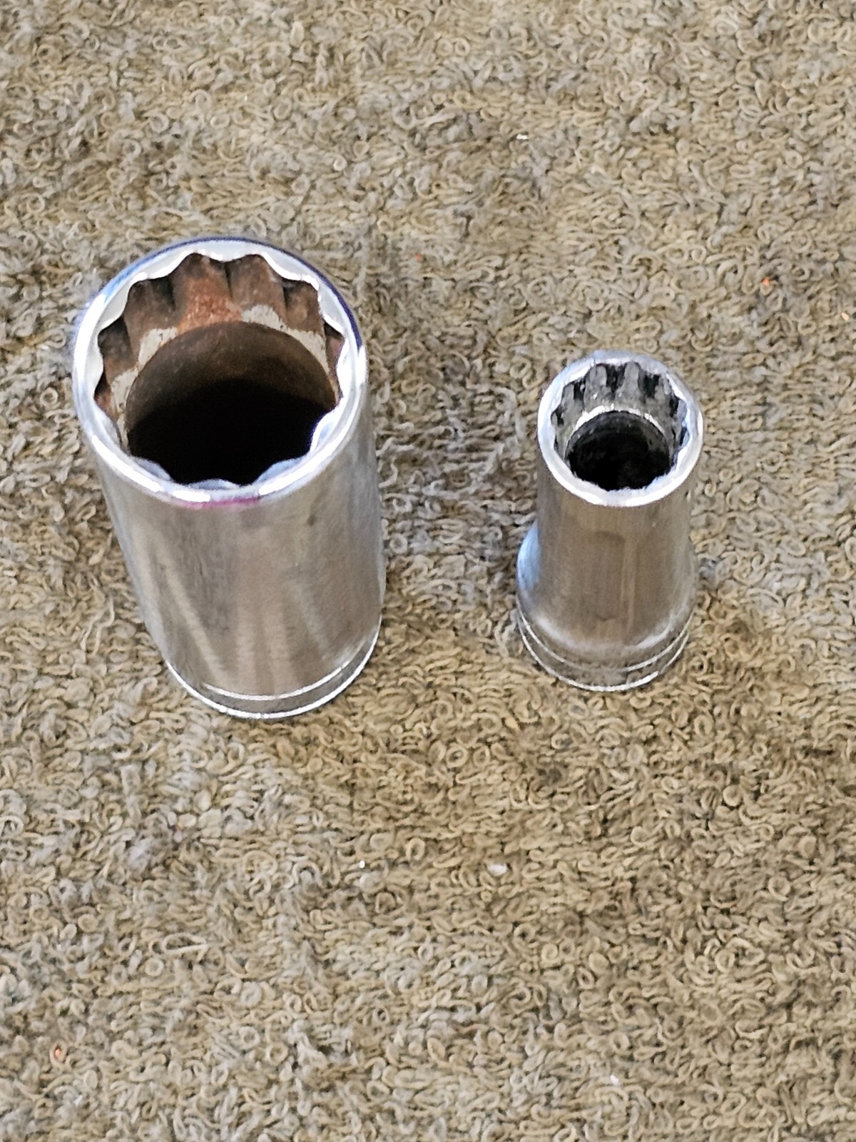 2 Snap On Socket Set 3/8″ Drive 12 Point SAE Deep 11/16″ 3/8″ SF221 SF121 SF