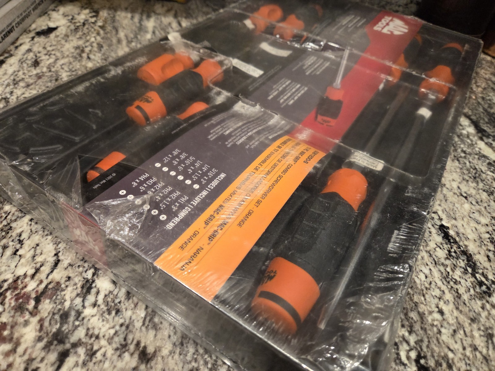 Mac Tools 12-PC. Mac-Grip Combination Screwdriver Set – Orange – SEALED