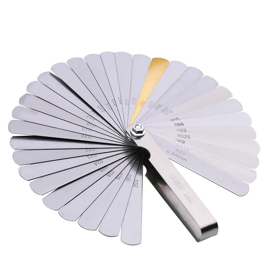 1pc 32-Blade Feeler Gauge Set Stainless Steel Dual Marked Metric & SAE – NEW