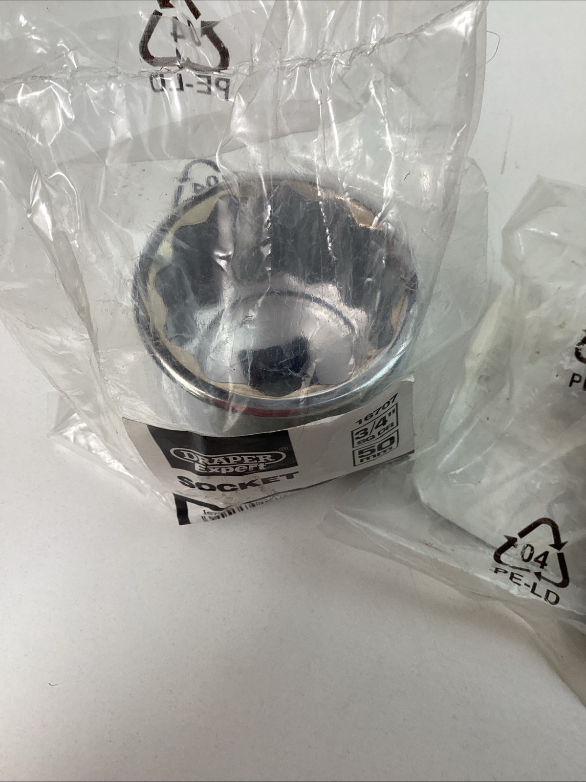 Draper Expert Chrome 3/4” Drive 12 Point 50mm Socket & 3/4” 100mm Extention Bar