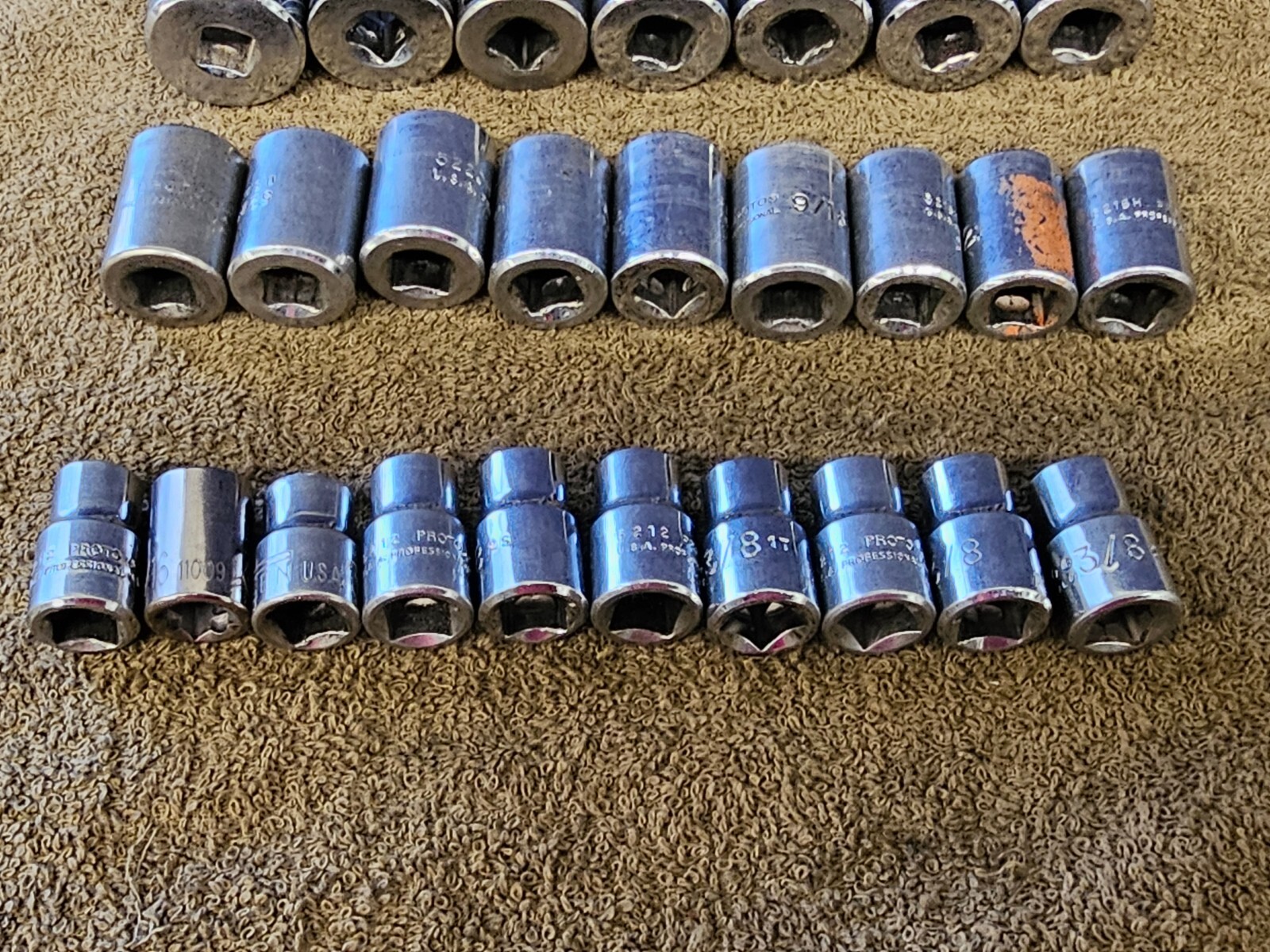29 Proto Professional Sae Deep Well Socket Ratchet Set 3/8″ Drive 7/8 5/8 1/2″