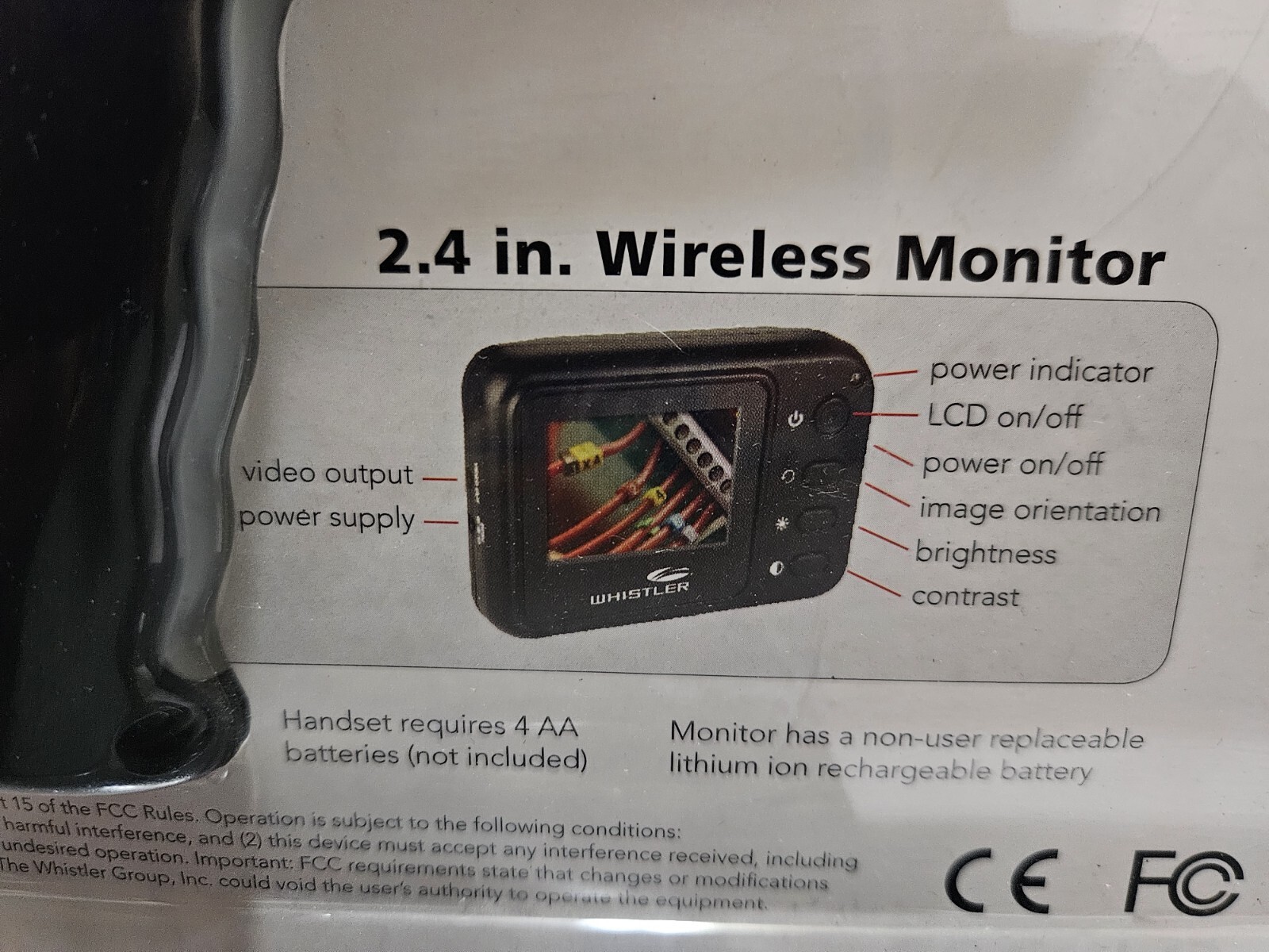 Whistler 9mm Multi-Purpose Wireless Inspection Camera with Monitor & Storage Bag