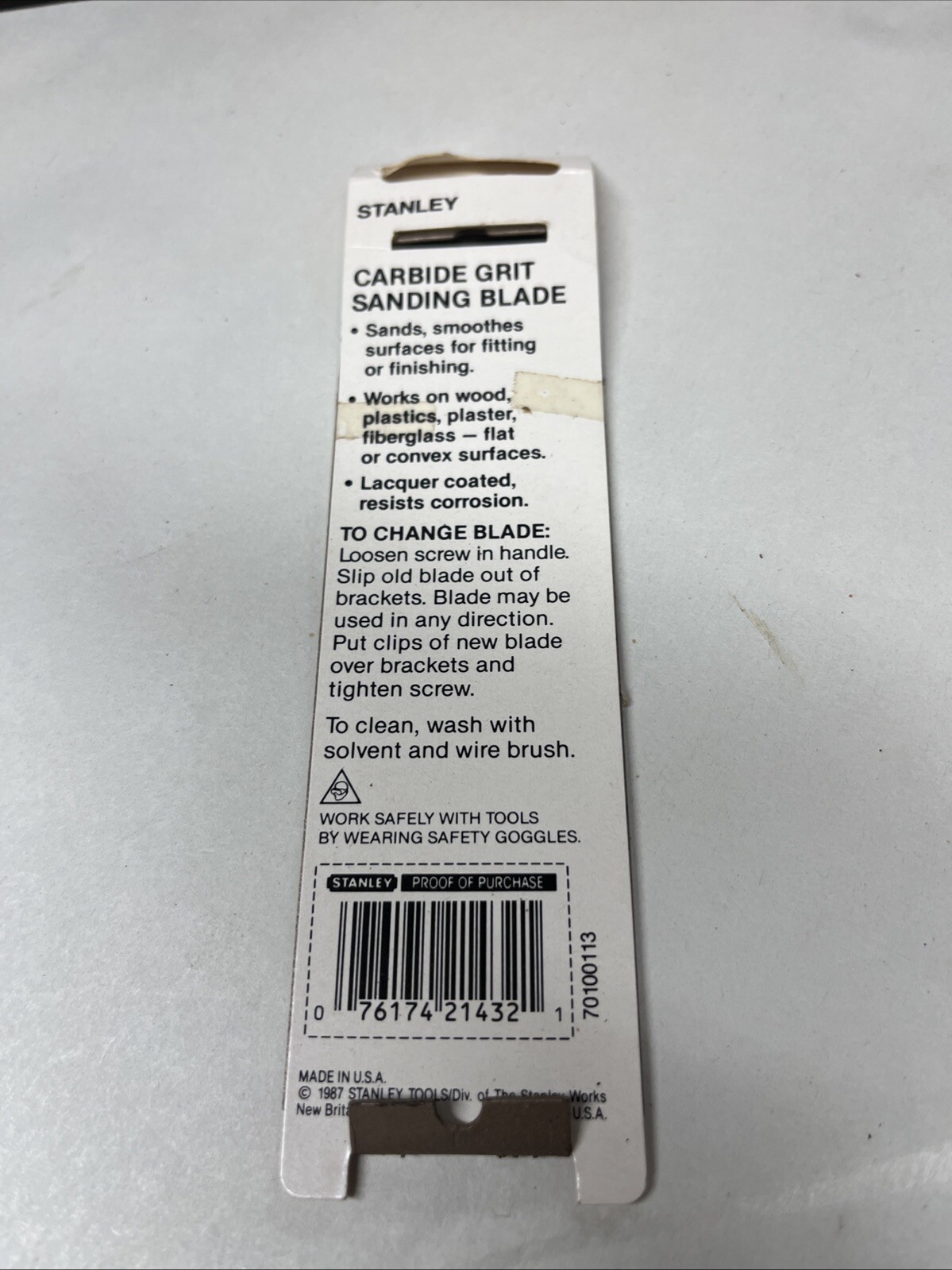 Stanley 21-432 Carbide 46 Grit 5-1/2″ Medium Sanding Blade Fits: Surform 21-399