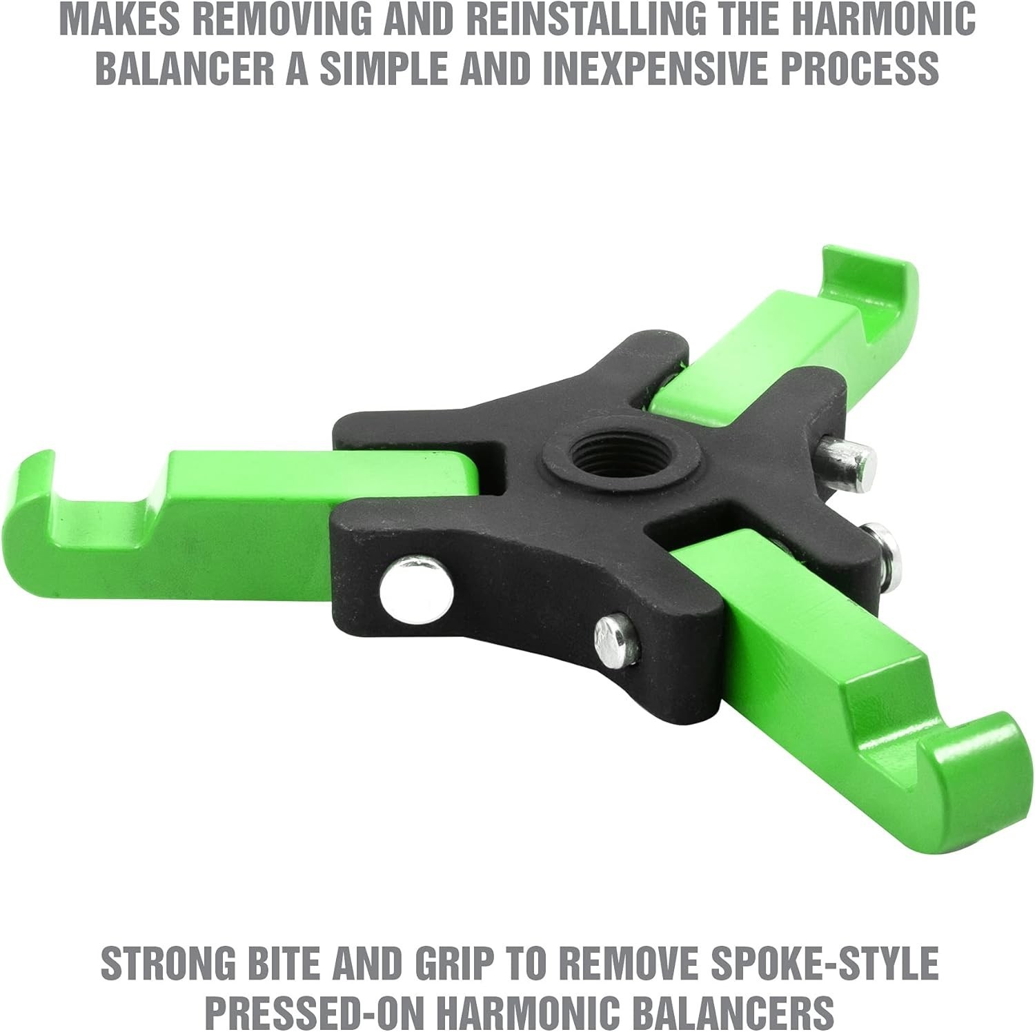 Adjustable Harmonic Balancer Puller Kit with 4 Forcing Rods – Hand Powered Tool