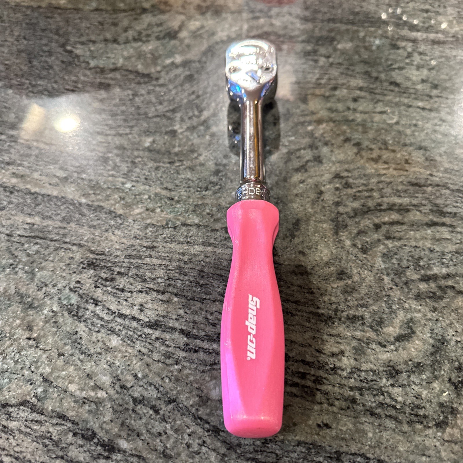 Snap On shd80a 1/2” drive hard handle ratchet pearl pink 11-5/8” long