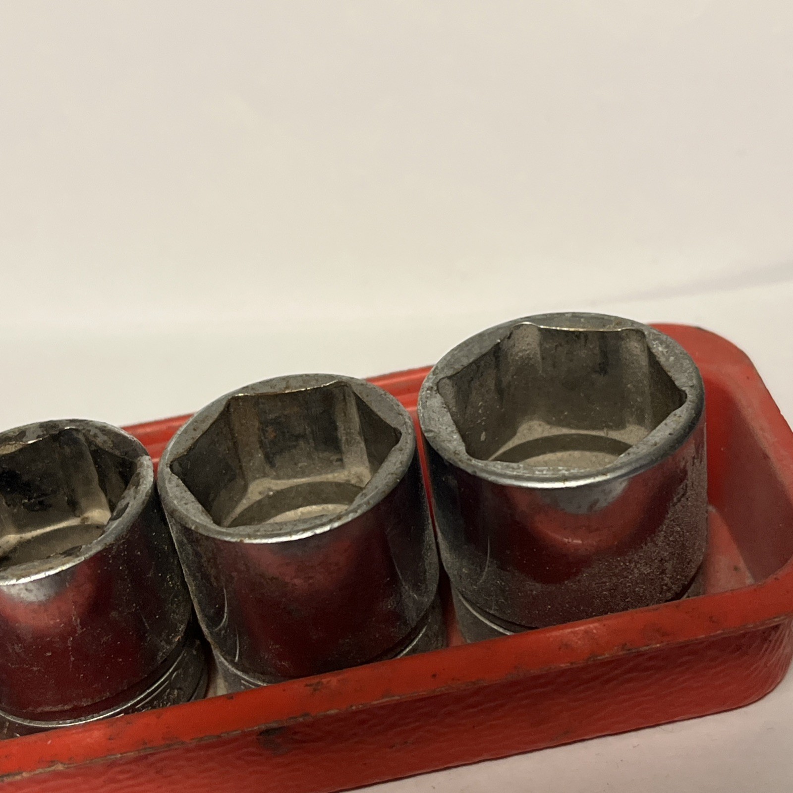 Snap-on FS081-FS281 1/4″-7/8″ 3/8″ Dr. 6 Pt 11 Piece SAE Shallow Socket Set Tray