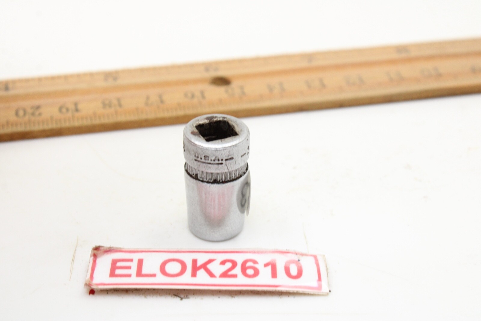 Indestro Super 2808S Socket 1/4″ 1/4″ Drive SAE 8 Point Double Square USA