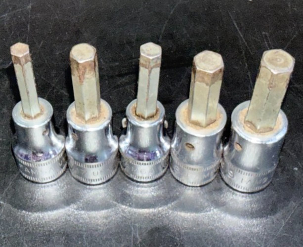 Snap-On 5pc Metric Hex Bit Socket Set FAM5A, FAM6A, FAM7, FAM8A & FAM9