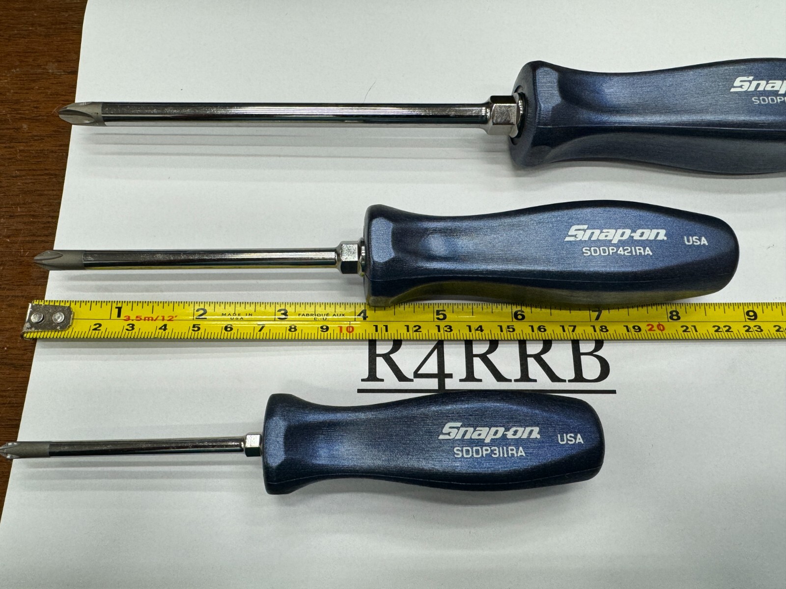 Snap-on Tools USA NEW 3pc POWER BLUE GRIP PHILLIPS P1 P2 P3 Screwdriver Lot Set