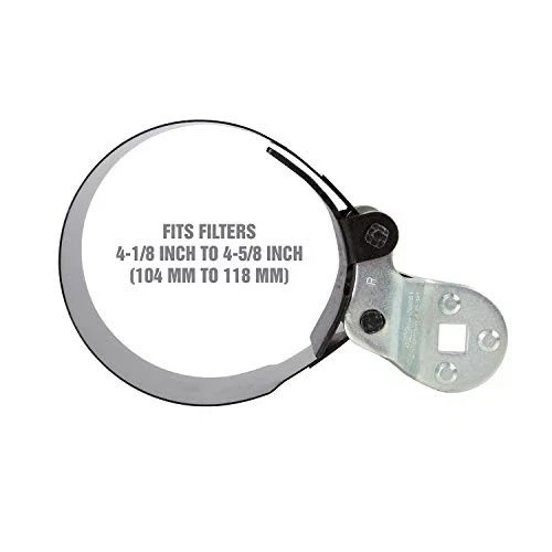 OEMTOOLS 25231 4-1/8 Inch to 4-5/8 Inch Heavy Duty Truck Oil Filter Wrench