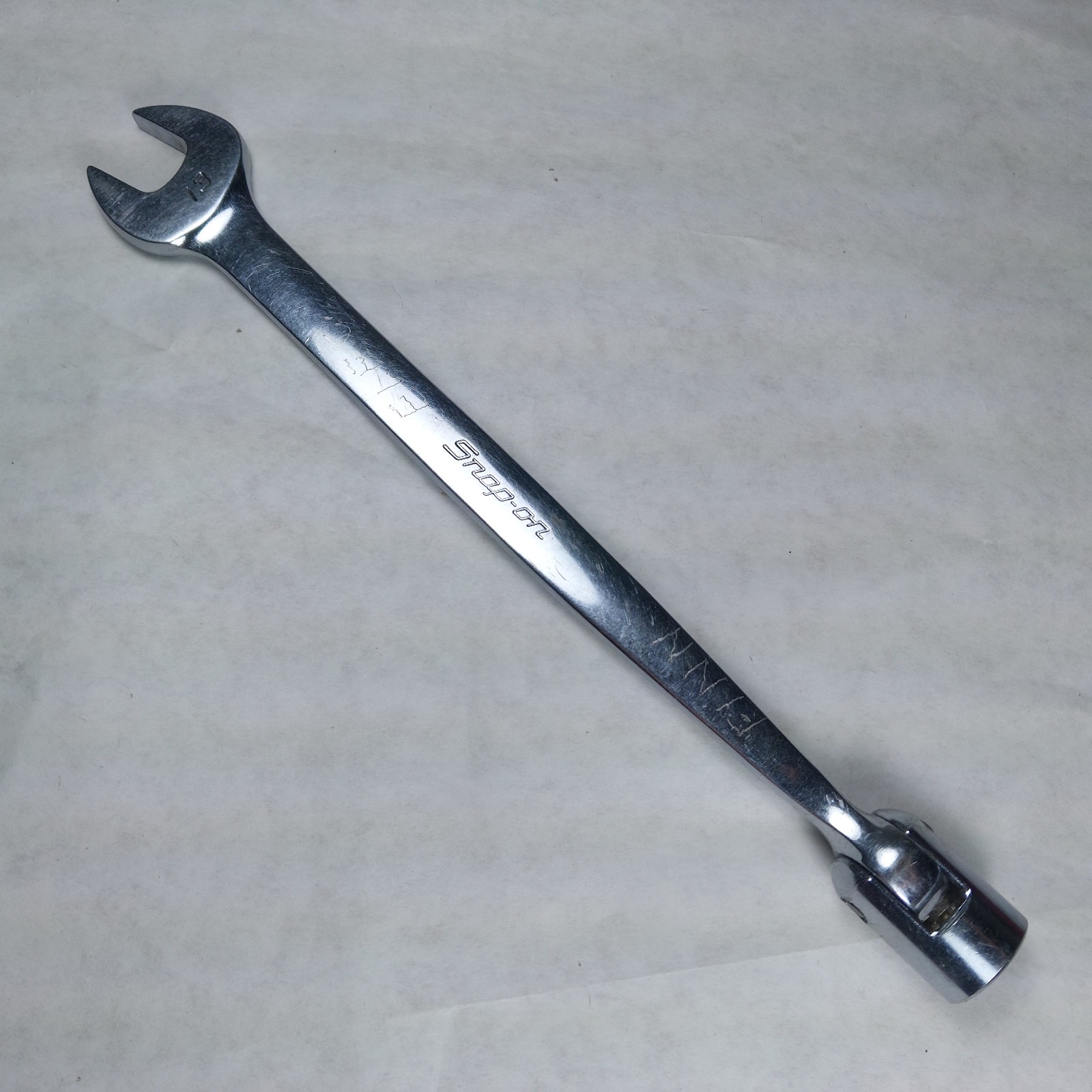 Snap-on 13mm 12 point Flex Head Open End Combination Wrench FHOM13 USA