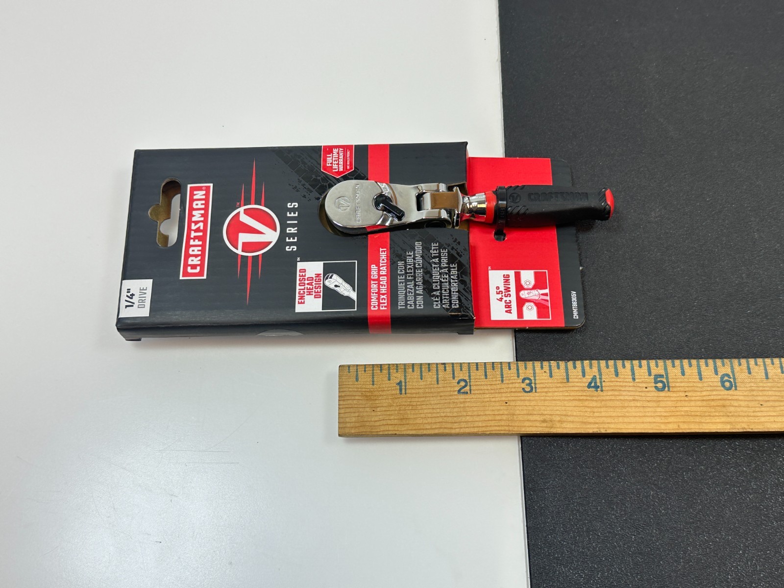 NEW Craftsman V-SERIES Ratchet 1/4 Drive, 80-Tooth, Flexible Head Comfort Grip