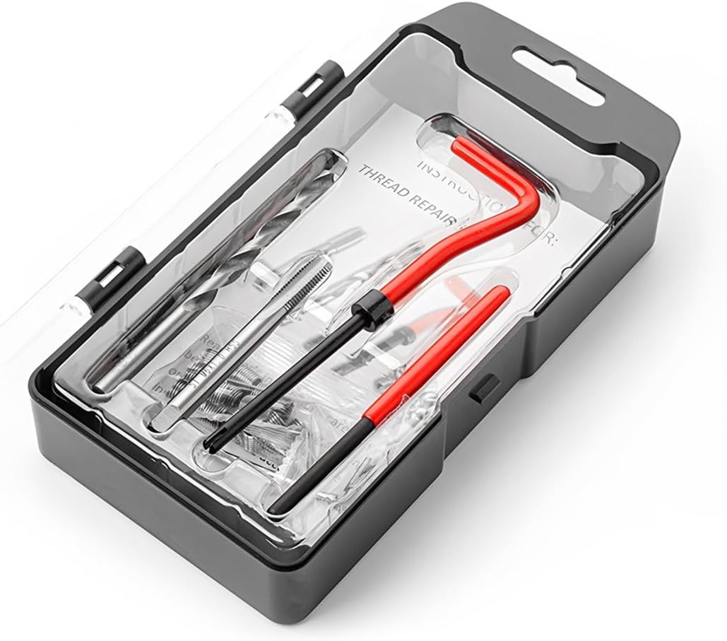 Auto Repair Tool Set for Damaged Threads M6 x 1.0mm | High-Speed Steel & Inserts