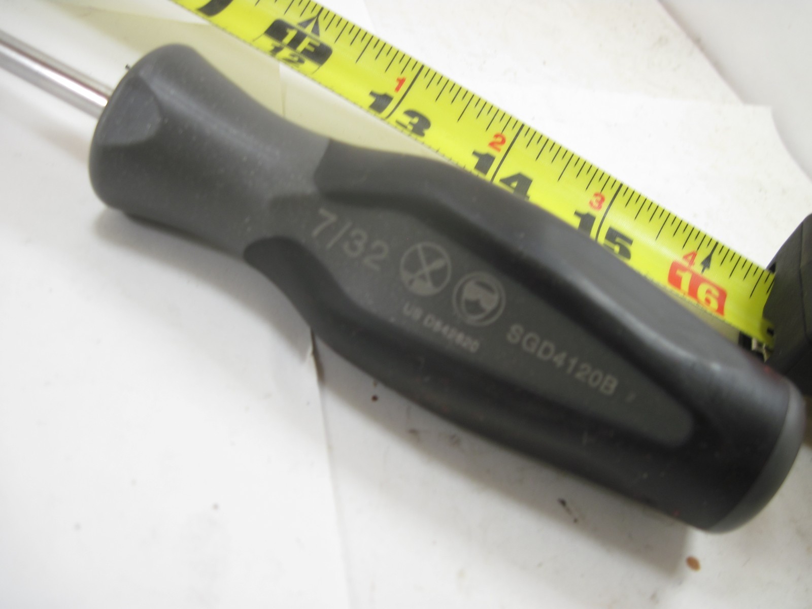 Snap On 16″ Long 7/32″ Slotted Titanium Gray Screwdriver SGD4120B MINT