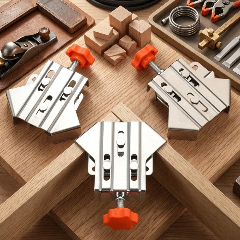 Corner Clamp Set 4Pcs Stainless Steel 90 Degree for Woodworking Projects
