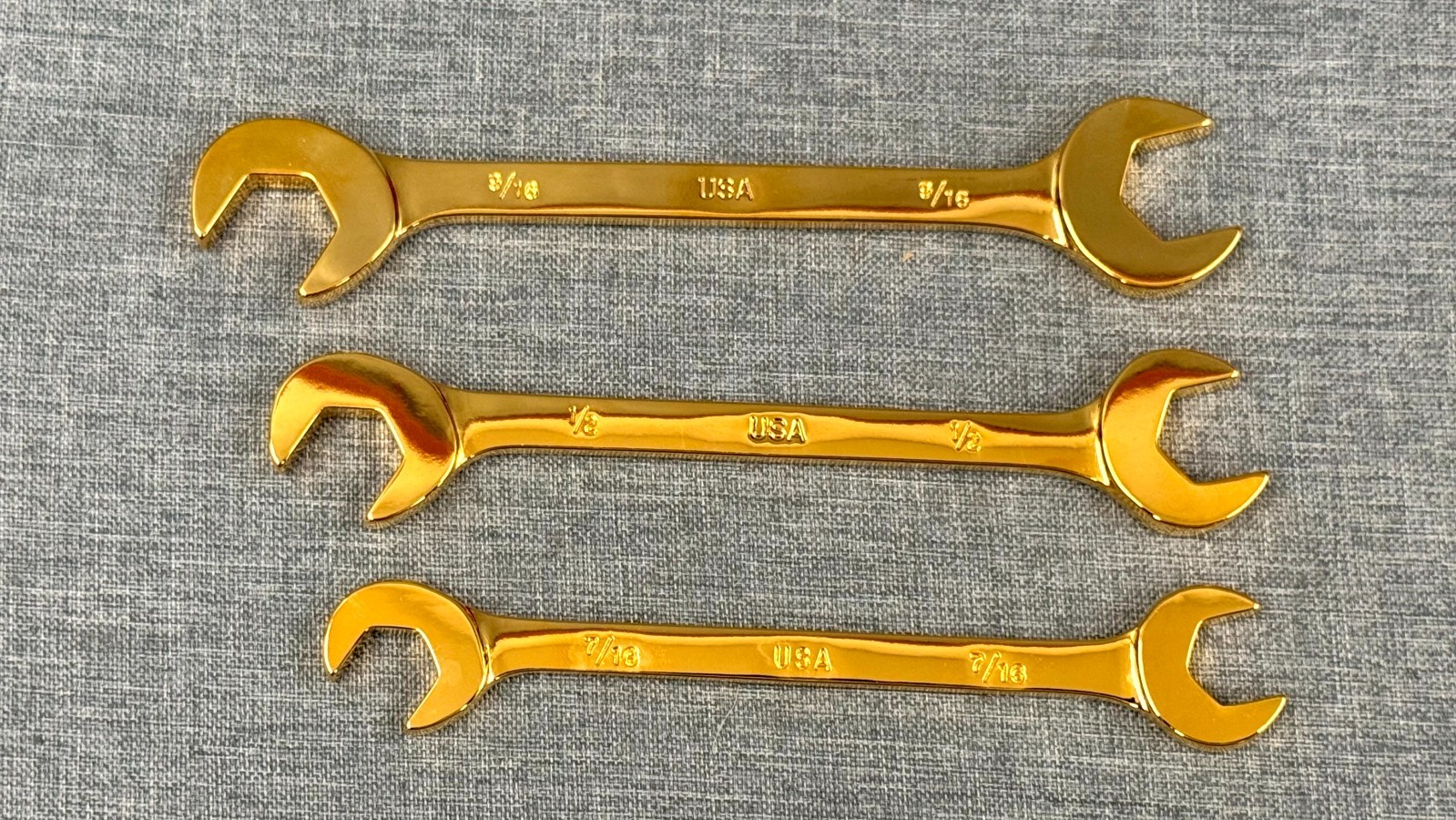 MAC 50 Years 24K Gold Plated Offset Wrench Set 1988 Set #02139