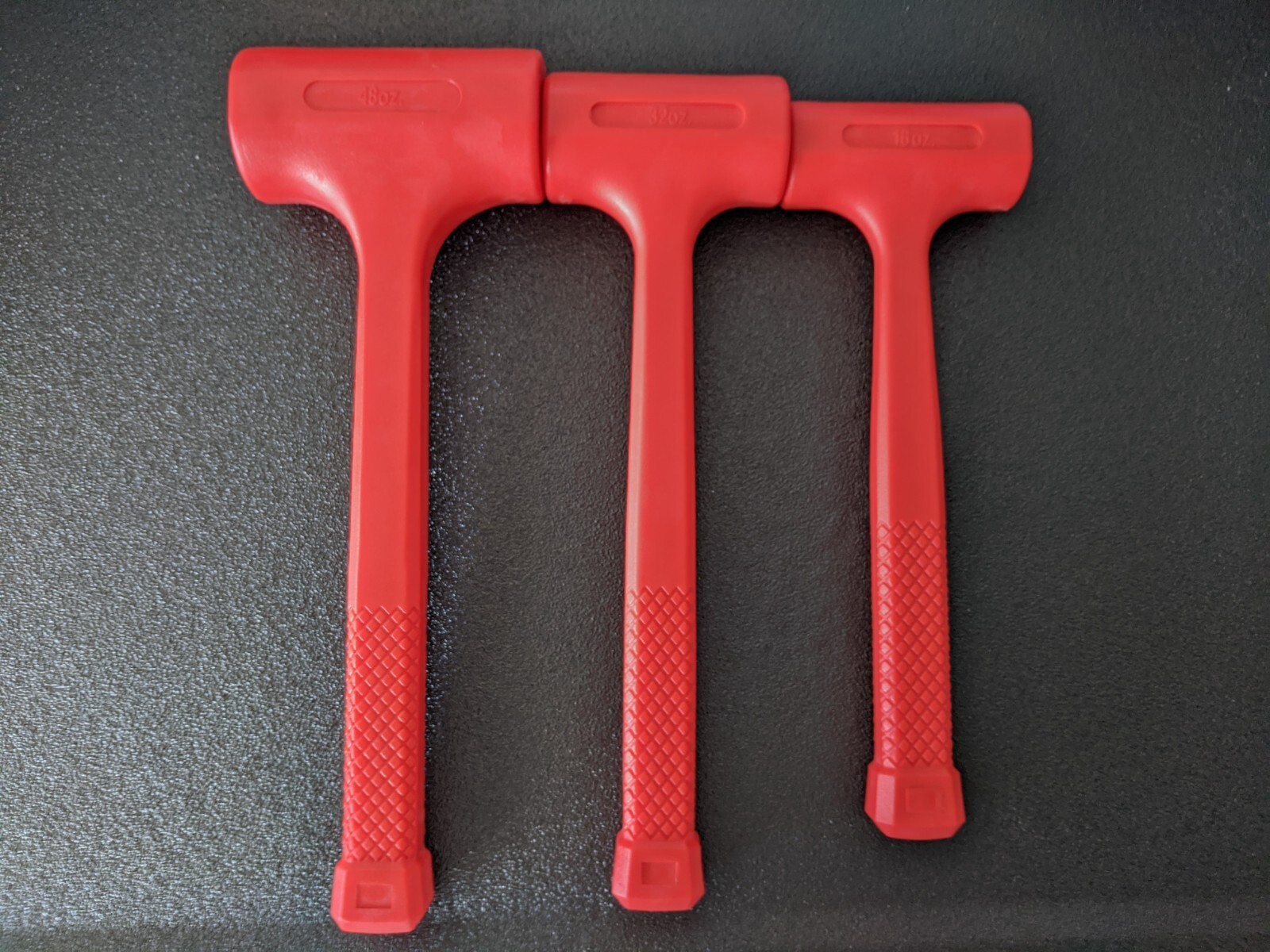 Tekton Dead Blow Hammer 3 Piece Set 16oz, 32oz, 48oz. (Red)