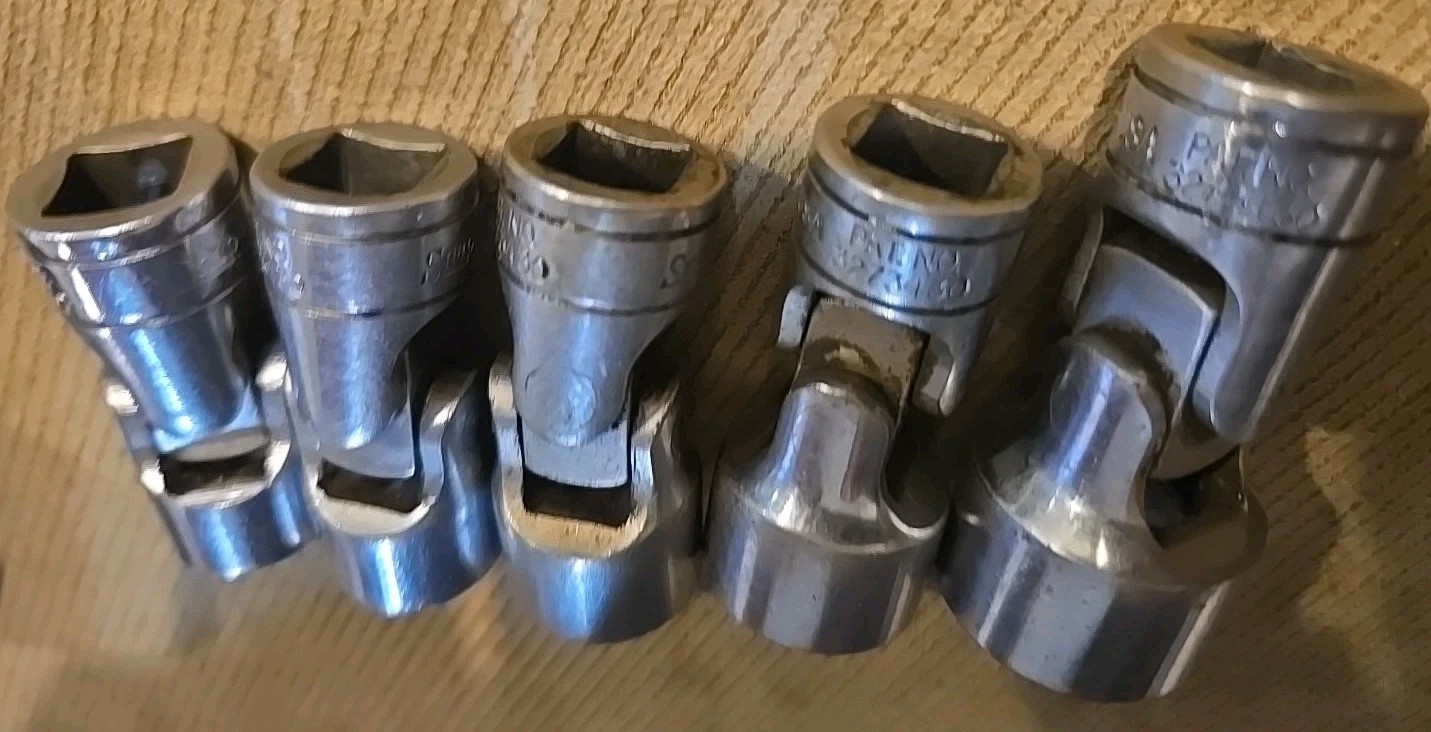 5 Snap-On Swivel Sockets FS-14 FS-16 FS-18 FS-20 FS-24