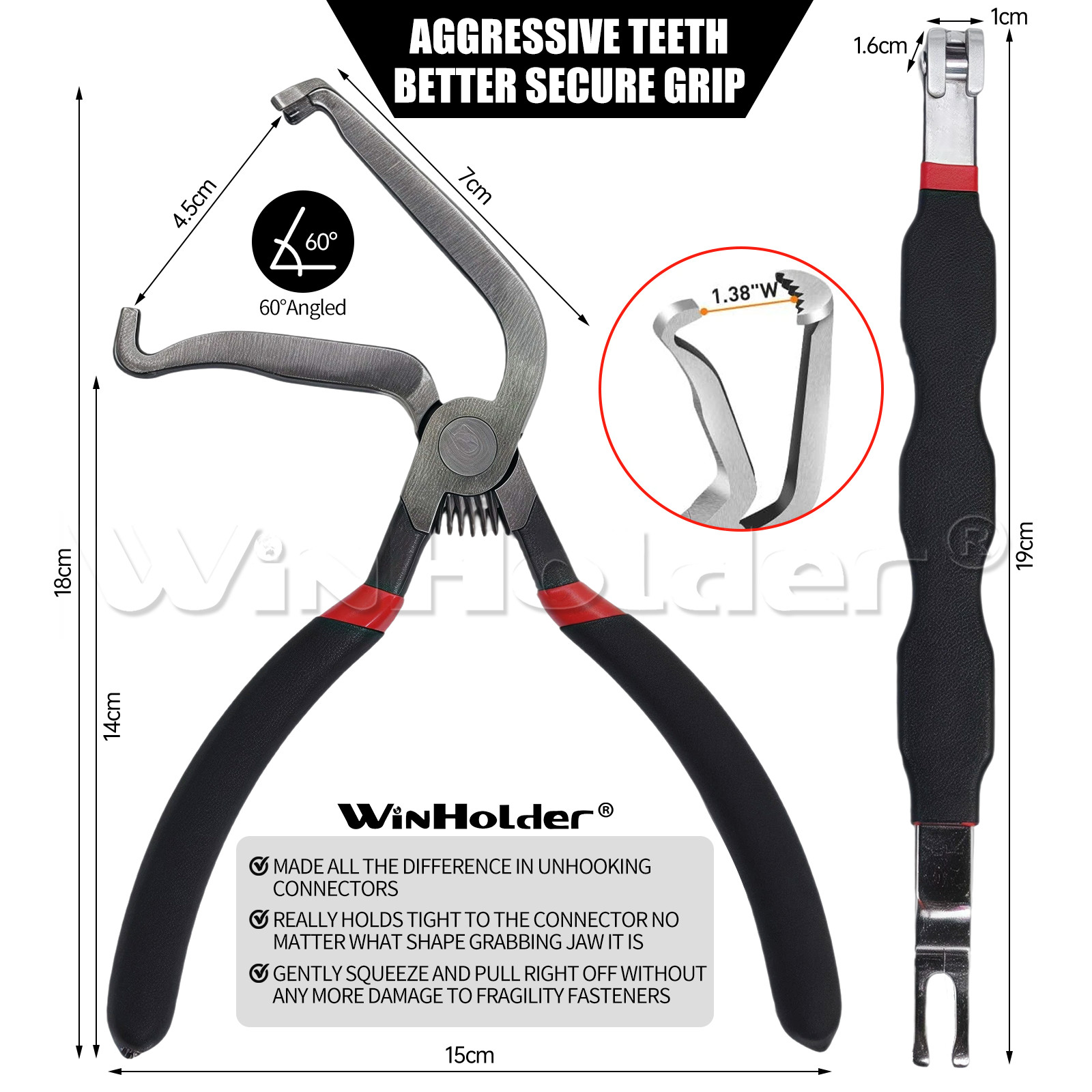 2pc Electrical Disconnect Pliers Connector Separator Automotive Terminal Removal
