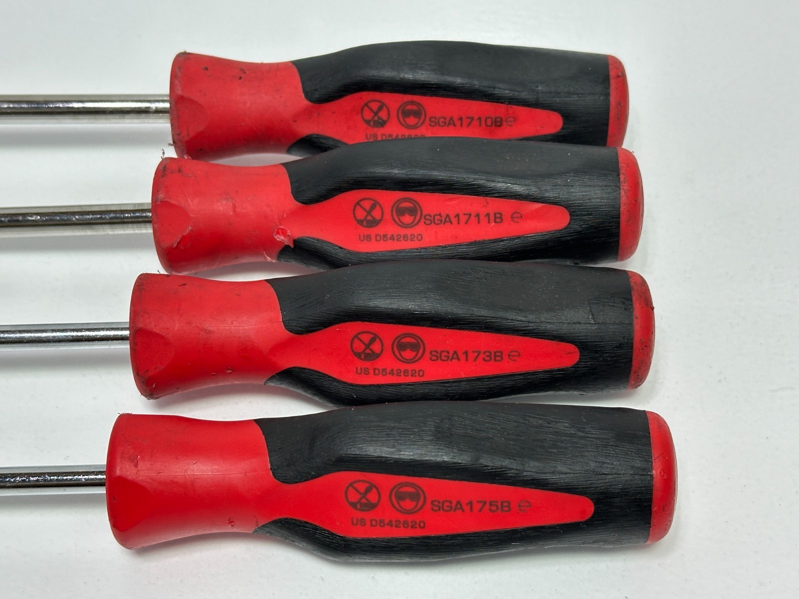 🇺🇸 Snap On Tools USA 4pc Red Soft Grip Radiator Hose Pick Set, Long & Regular