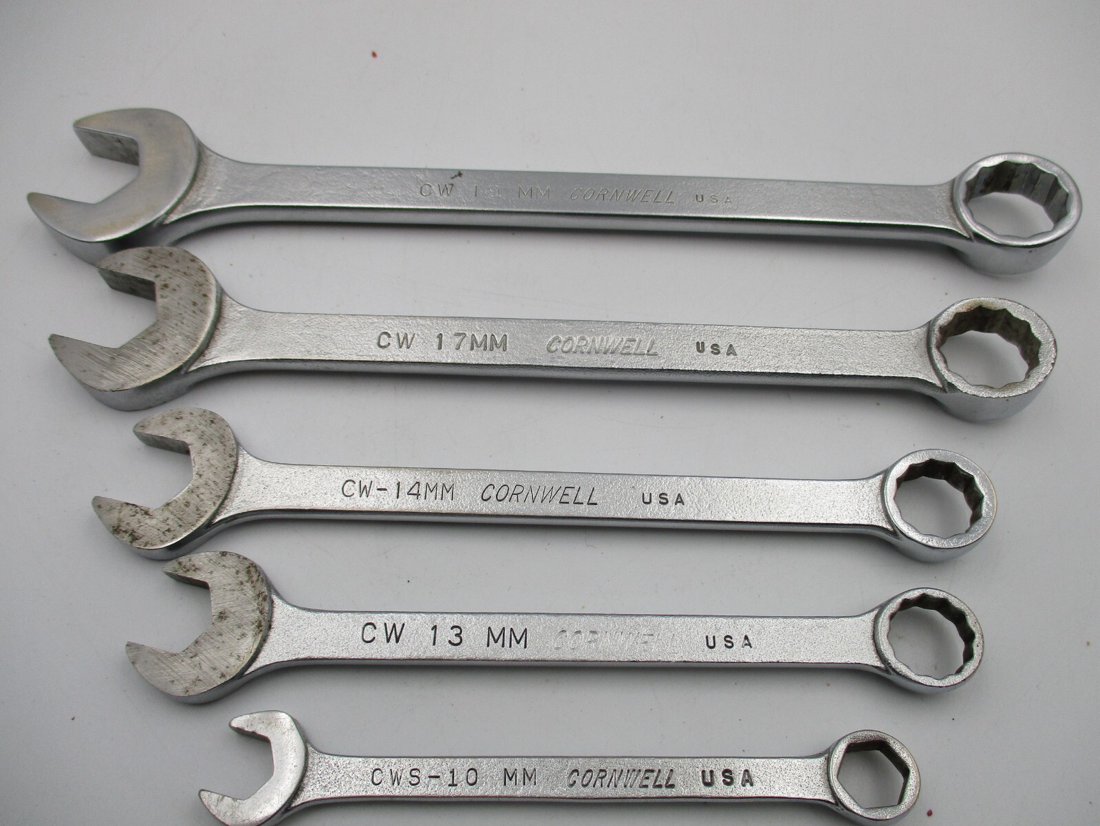 Cornwell 8pc CW 6 &12 Point Metric Combination Wrench Set USA 6,7,8,10,13,14,17,