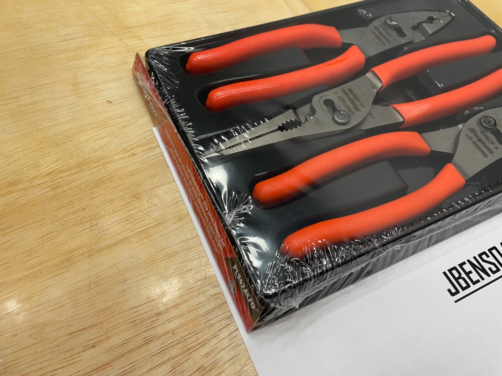 Snap-on Tools USA NEW ORANGE 3pc Soft Grip Slip Joint Pliers Lot Set PL347ACFO