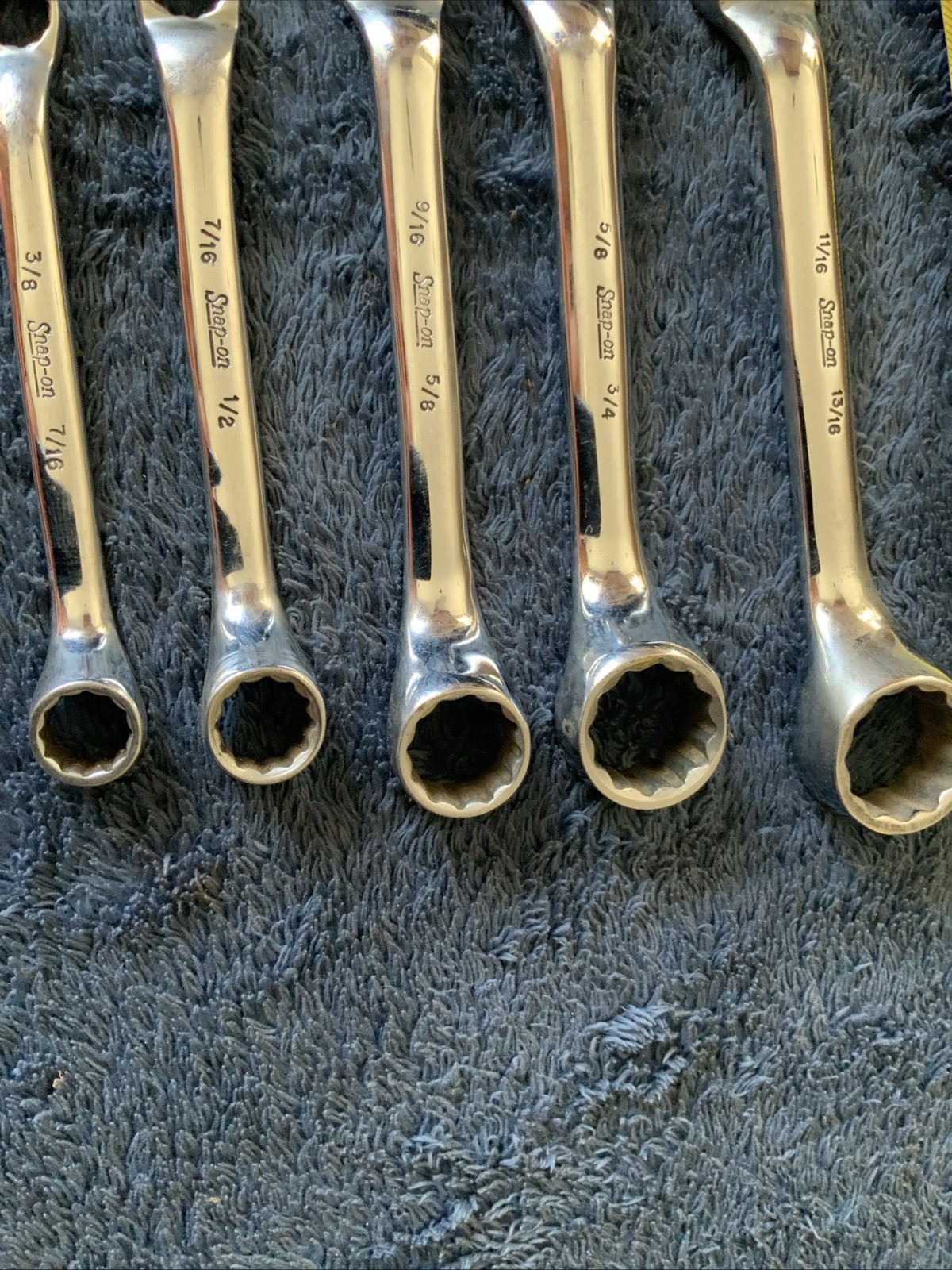 Snap On 5pc 10 Degree Offset Box End Wrench Set…Sae….pics For Sizes……aaa