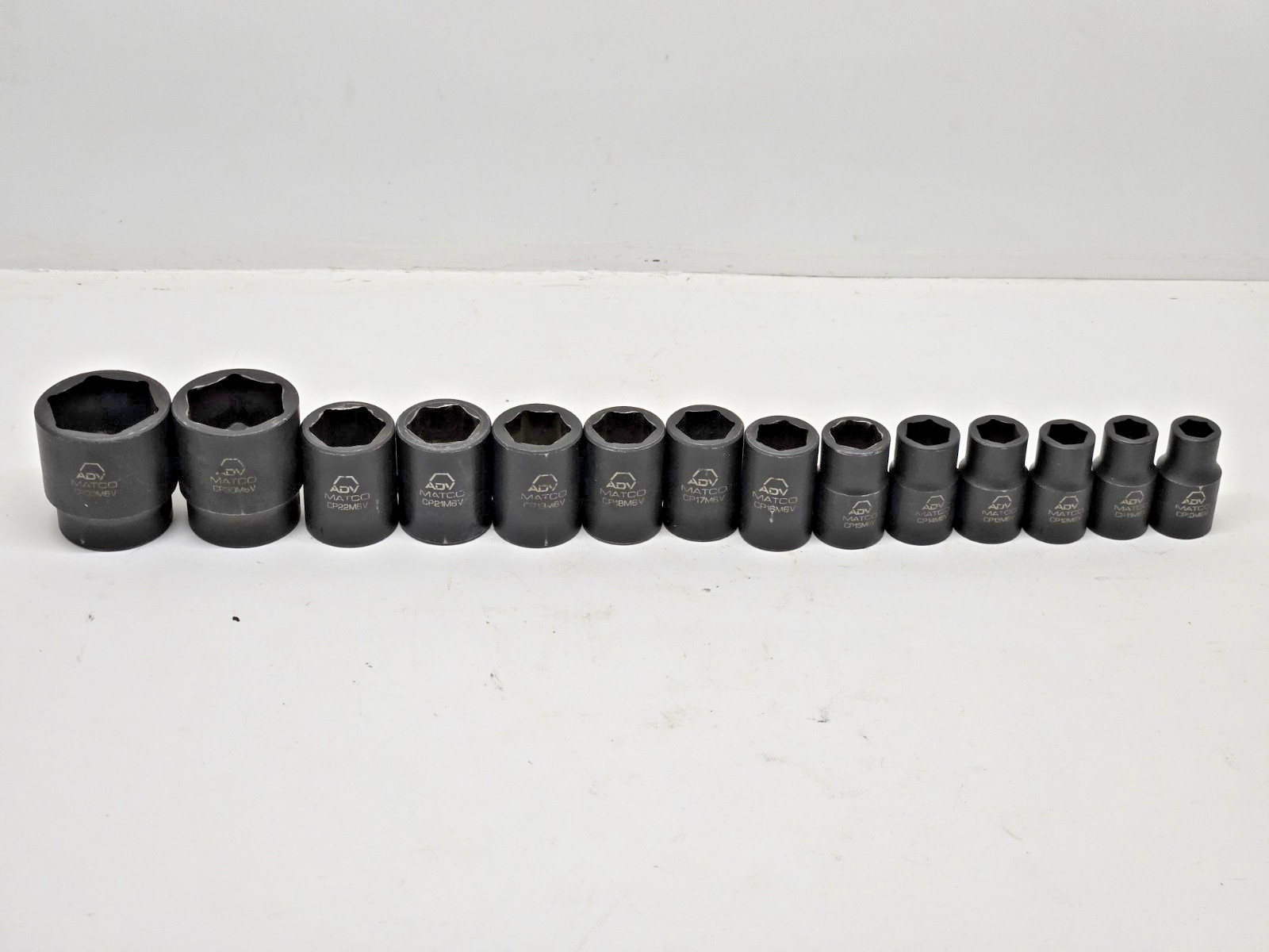 MATCO ADV 14 Piece Socket Set 1/2″ Drive Shallow Impact Metric 6 Point