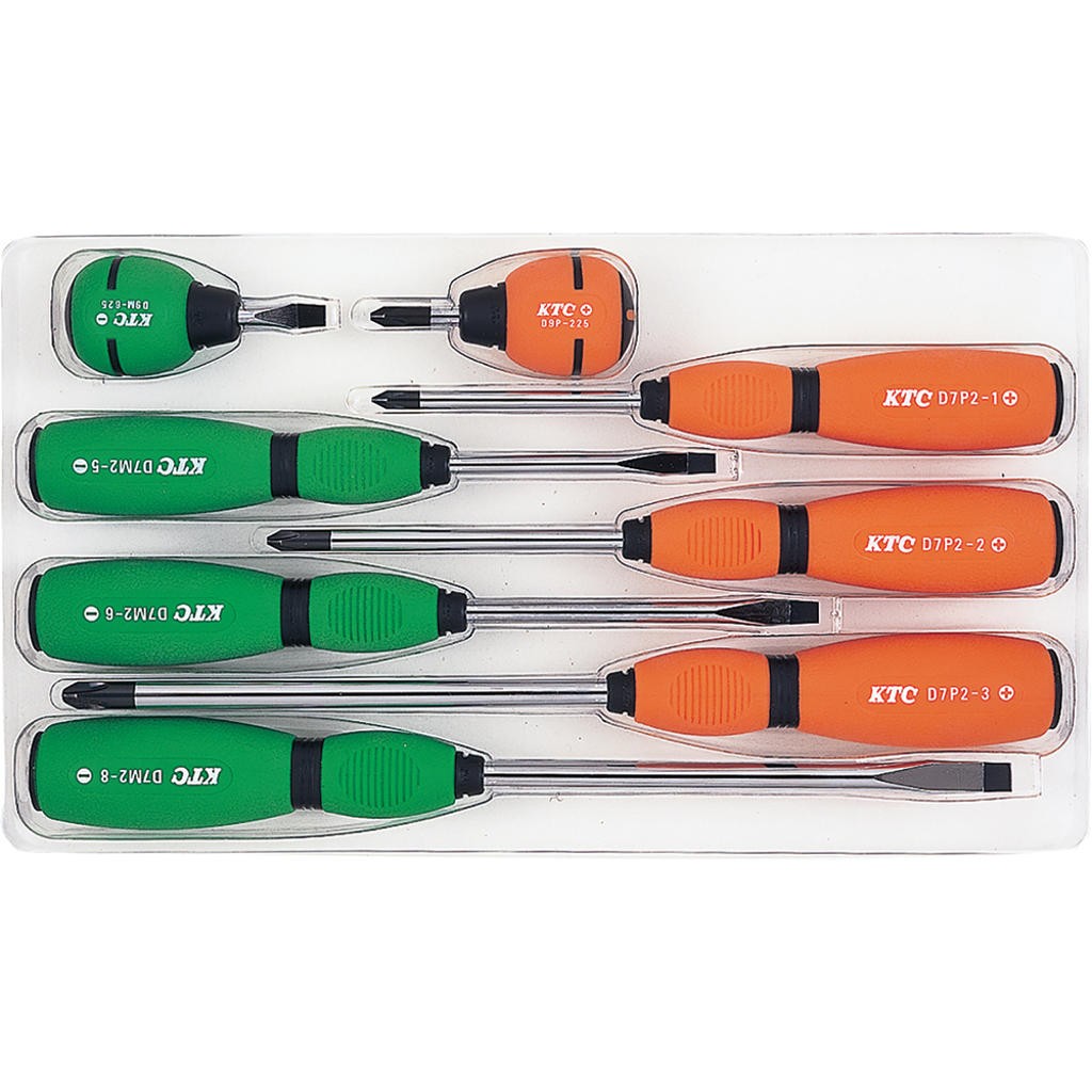 SOFT GRIP SCREWDRIVER SET (8pcs.) KTC-TD2798 Brand New!