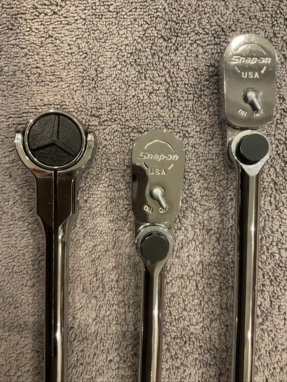 New In Box Snap On 203RT0480FR 3/8” Soft Grip Ratchets Set w/ PRO-FIT Foam NEW!