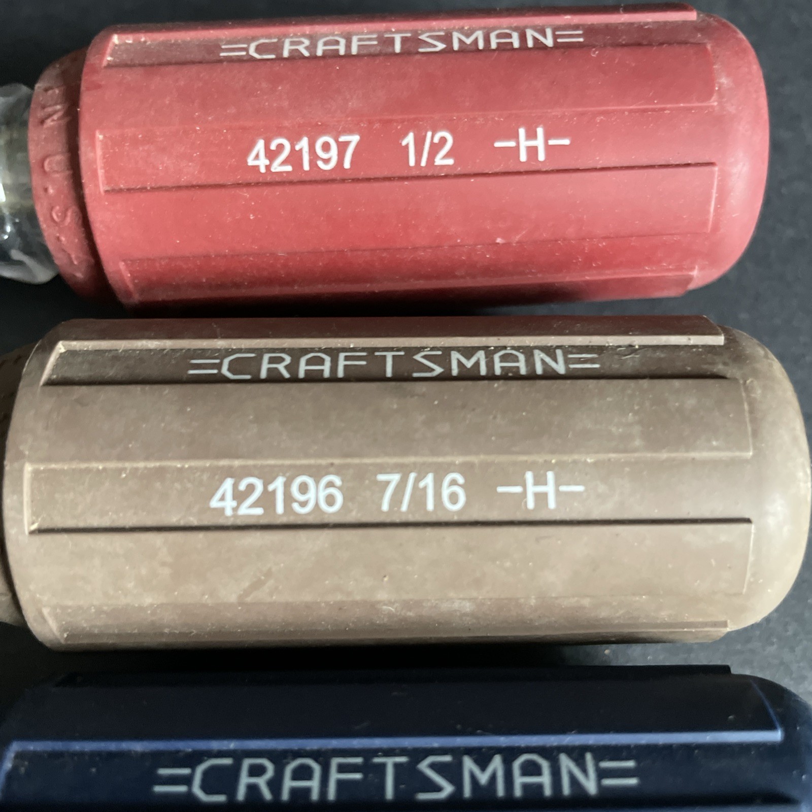 Vintage Craftsman 7pc SAE Nut Driver Set 42190 Cushion Grip USA Pls See Pics