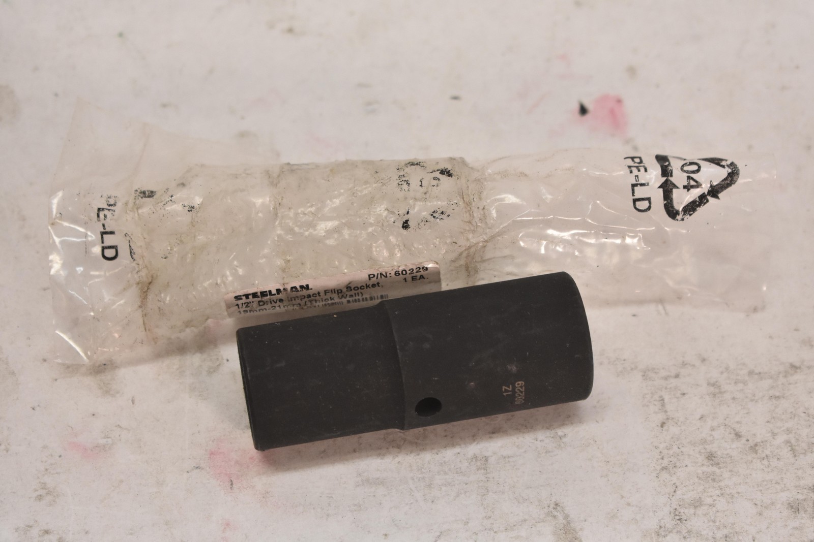 Steelman 60229 19mm 21mm Impact Flip Socket 1/2in Drive Black Tool New Other