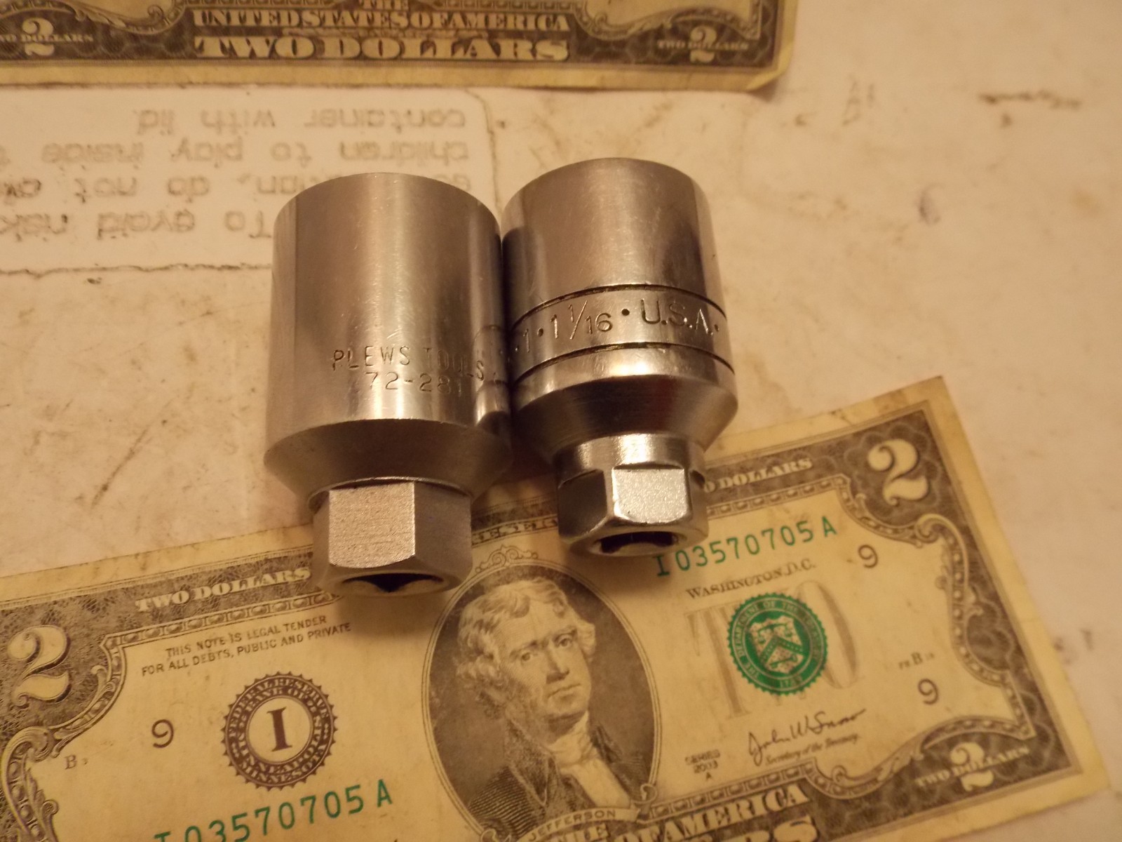 SK Tools 4488 Dual Oil Pressure Socket 1 & 1-1/16 sold as singles FREE ShipAftr1