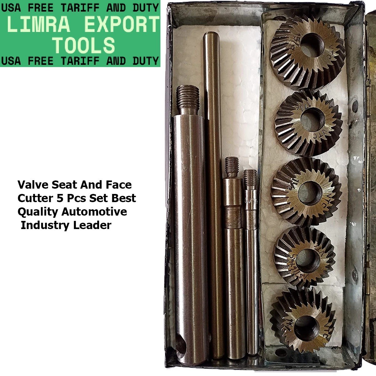 5Pcs New Valve Seat And Face Cutter Set Automotive Industry Leader USA